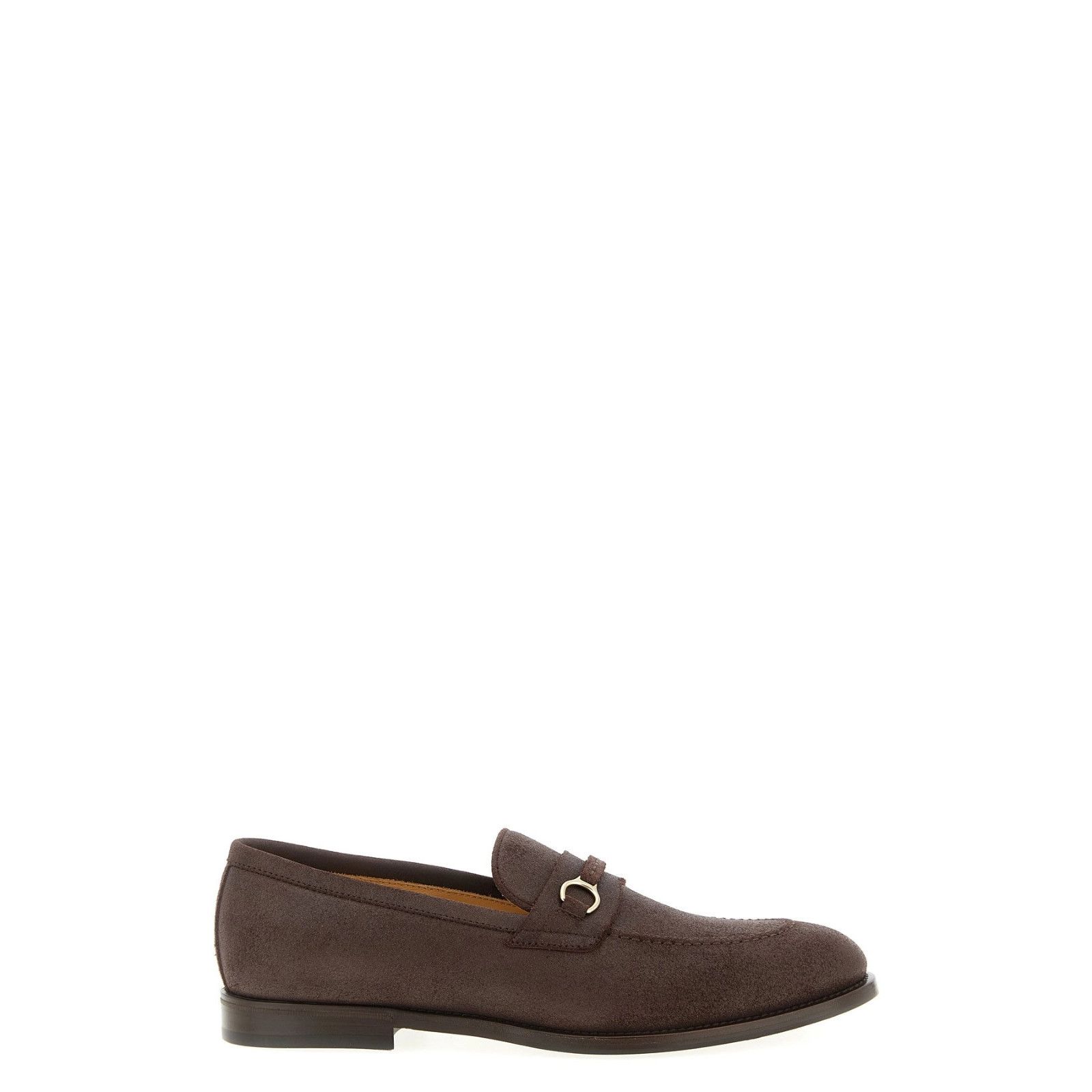 BRUNELLO CUCINELLI $1350 Brown Oiled Suede Penny Loafers New