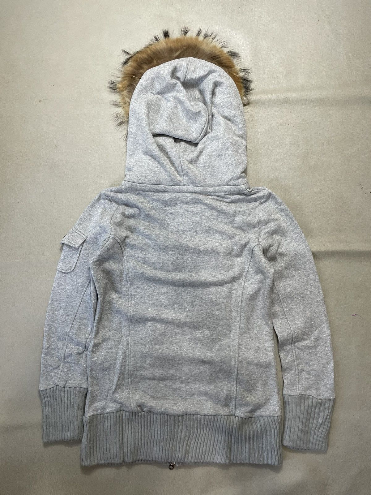 Back Number zip Fur Hoodie lgb style