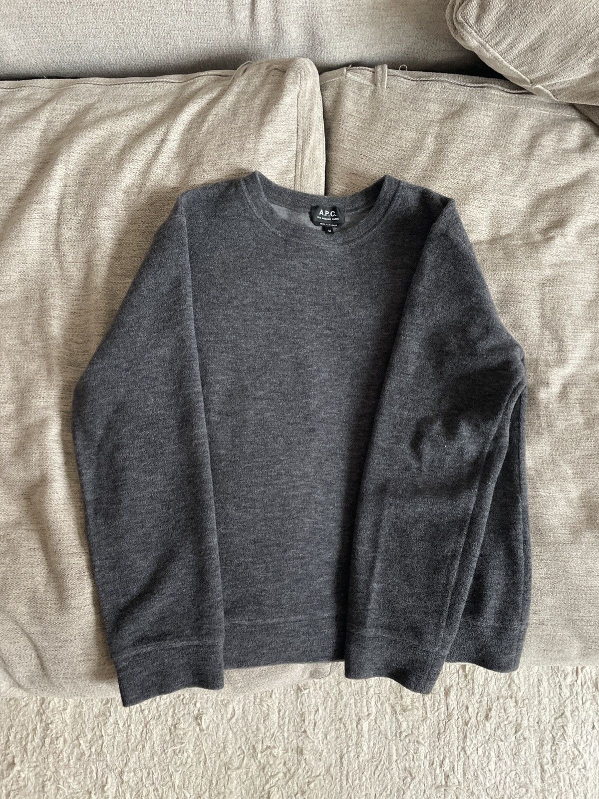 A.P.C. APC Sweatshirt - Dark Gray, 70% Wool/30% Polyamide Size US M / EU 48-50 / 2 - 10 Thumbnail