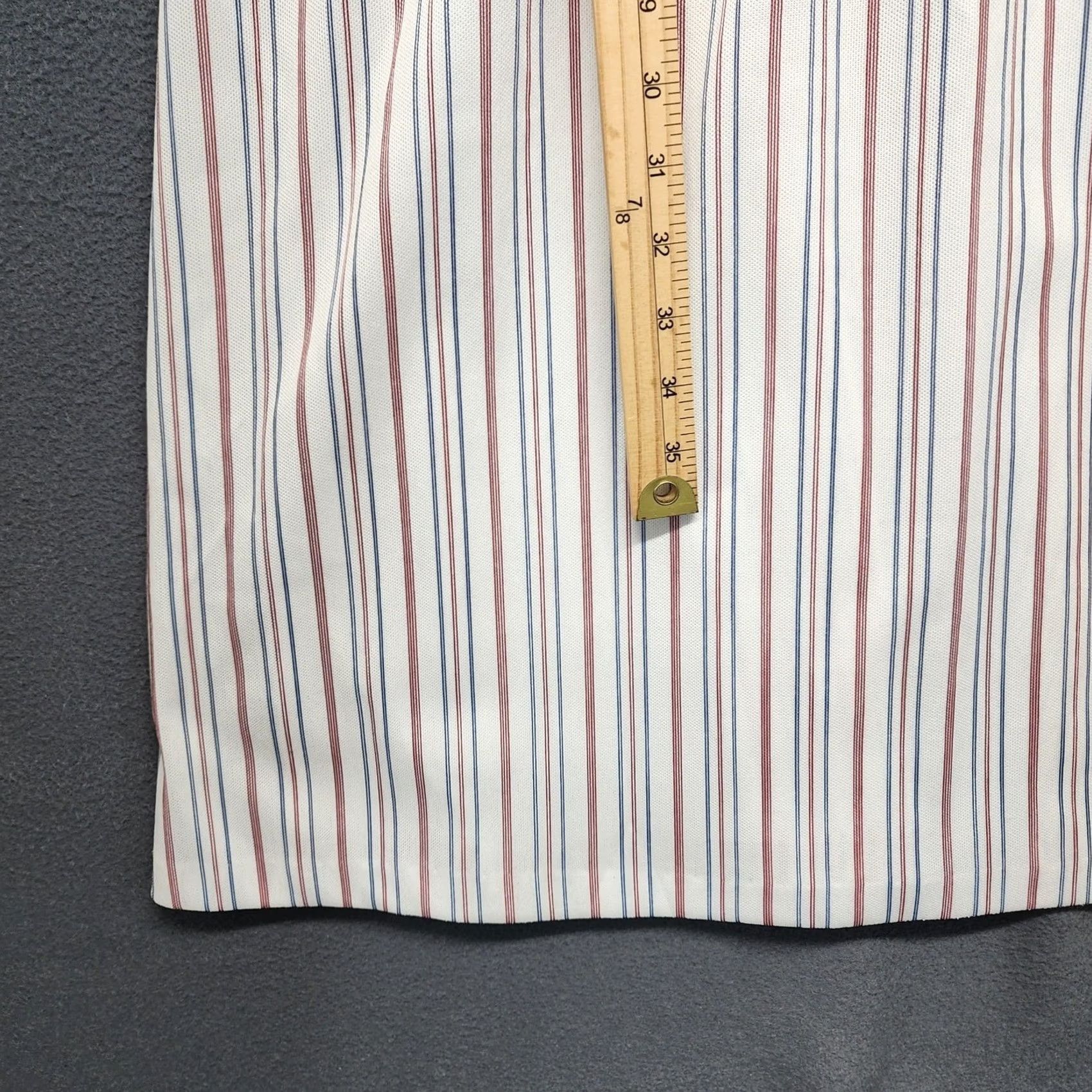 Vintage VINTAGE Womens A-Line Dress Sleeveless Striped Cinch Waist Midi White XS Women Size XS / US 0-2 / IT 36-38 - 6 Thumbnail