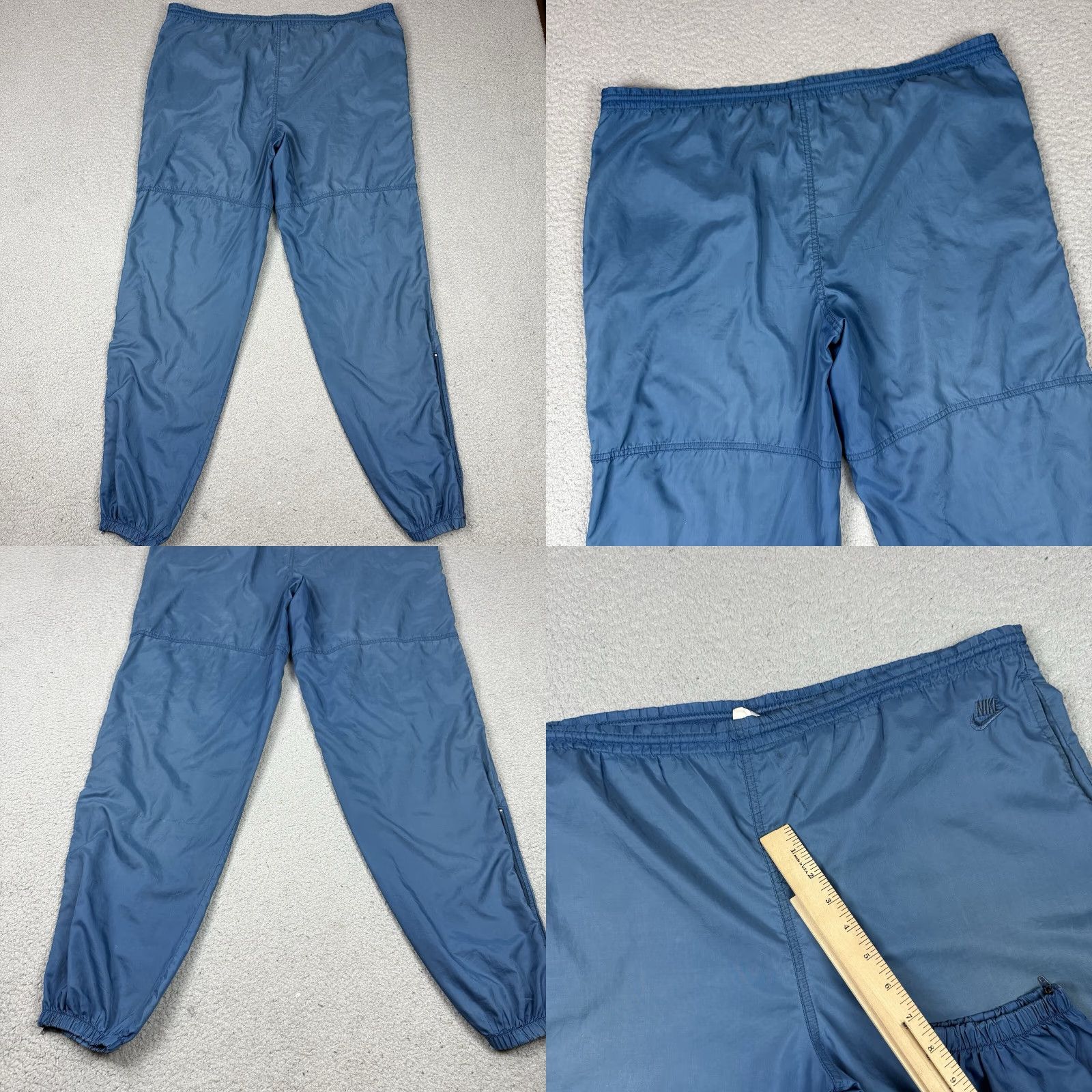 Nike VINTAGE Nike Pants Mens L Blue Nylon Jogger Windbreaker Track 80s Rare Vtg L Modern Classic 90s Logo Men Size US 33 - 8 Thumbnail