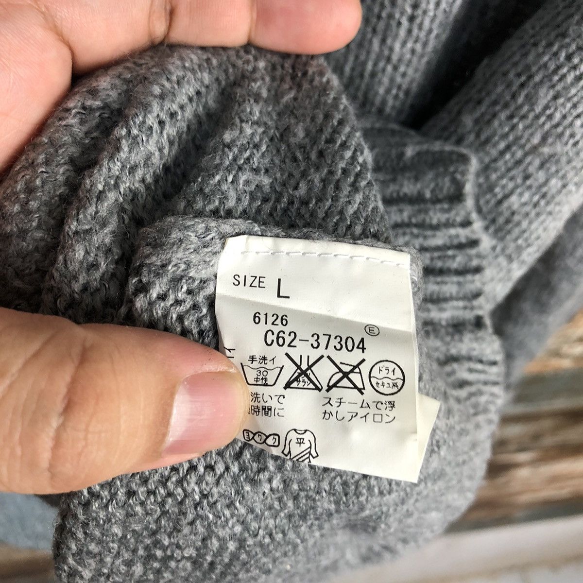 Homespun Knitwear Shoo La Reu Grey cardigan Knitwear #A2222 Size US L / EU 52-54 / 3 - 11 Thumbnail