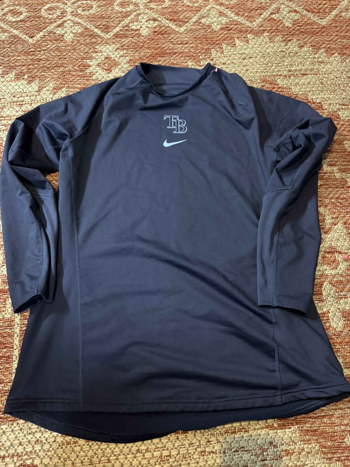 Nike Tampa Bay Rays Player Dri Fit Warm Up Long Sleeve Sz XL Size US XL / EU 56 / 4 - 1 Thumbnail