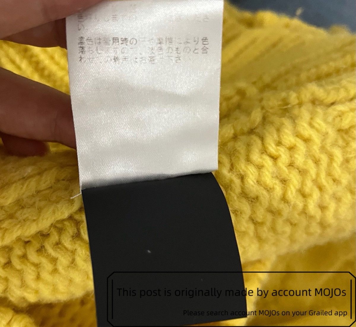 Raf Simons Sz F Raf Simons 21AW Oversized Yellow Front Label Sweater Size US XL / EU 56 / 4 - 5 Thumbnail