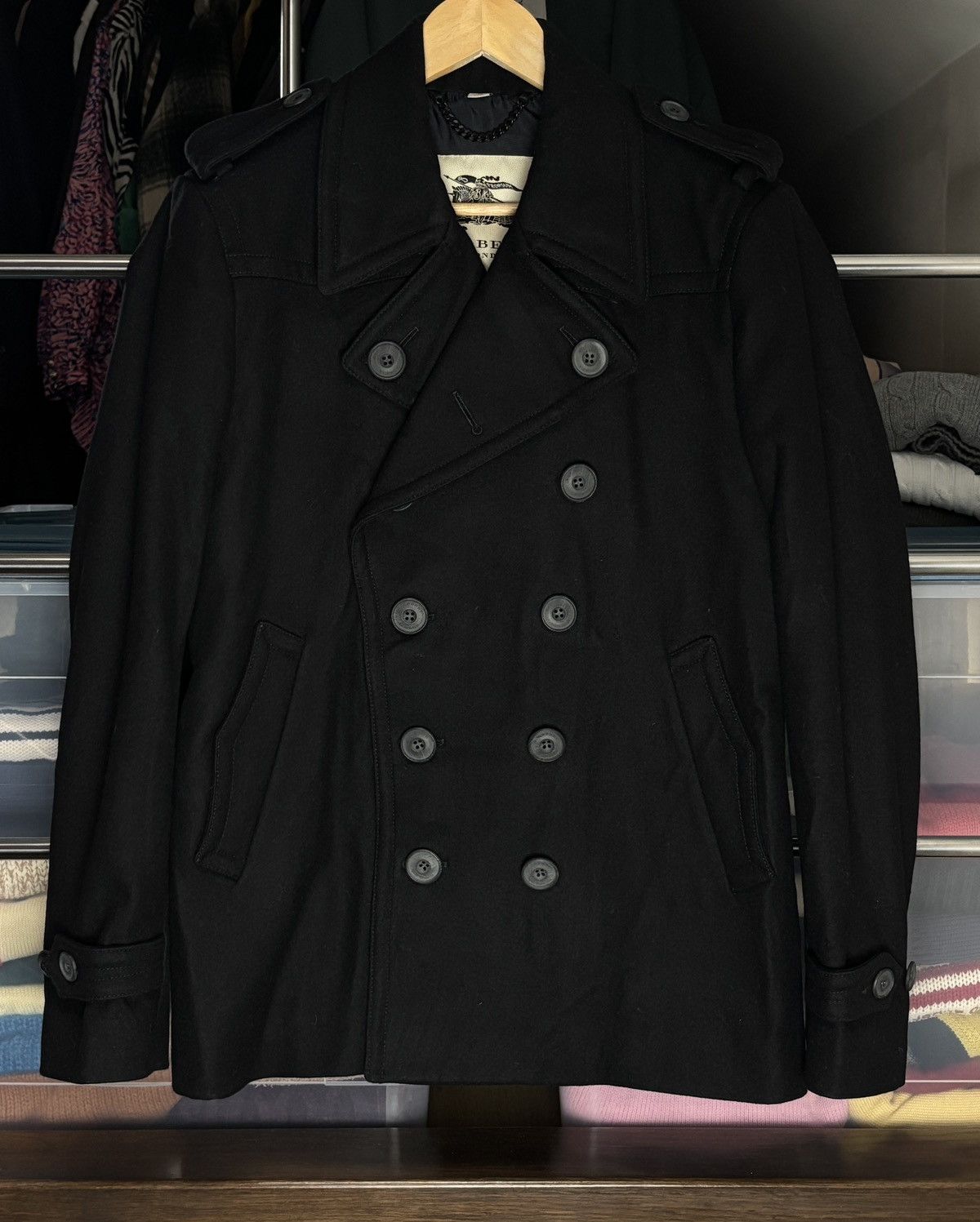 Burberry Burberry Double Breasted Wool Cashmere Short Coat Jacket Size US M / EU 48-50 / 2 - 1 Thumbnail