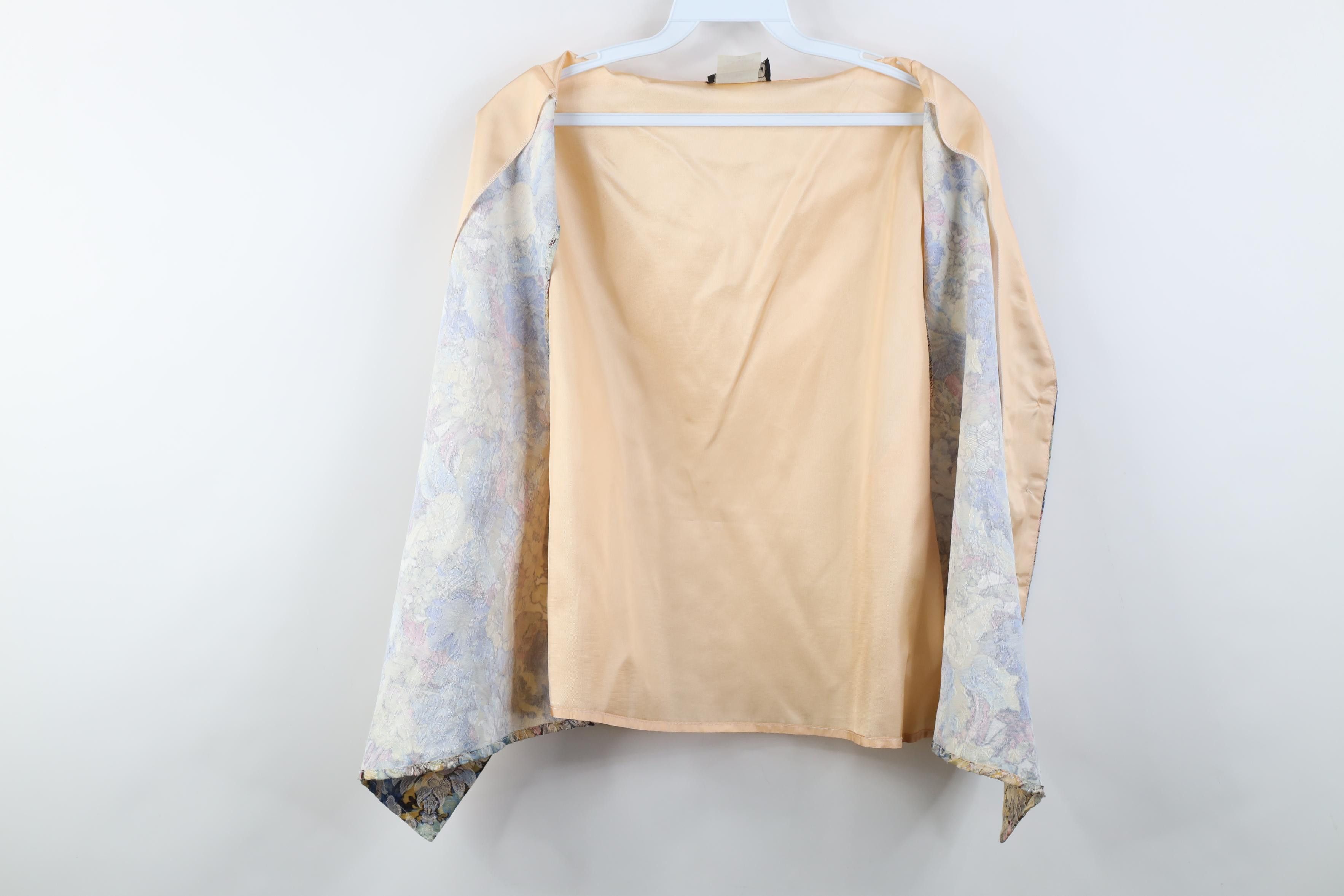 Vintage Vintage 90s Streetwear Flower Floral Suit Vest Jacket USA Size XXL / US 16-18 / IT 52-54 - 7 Thumbnail