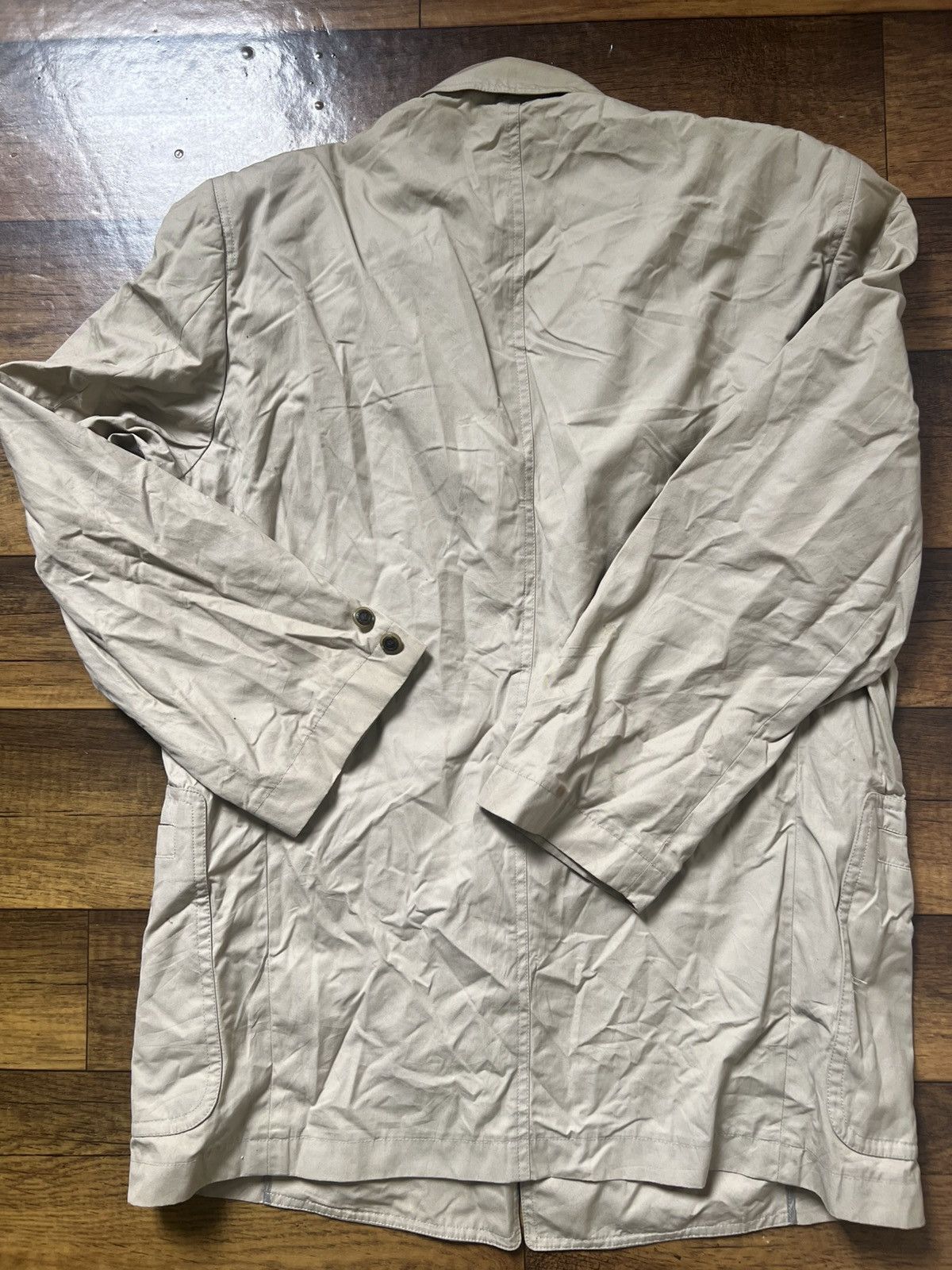 Burberry Vintage Burberry's Cotton Twill Blazer Jacket Beigepit 22.5’ Size US M / EU 48-50 / 2 - 3 Thumbnail