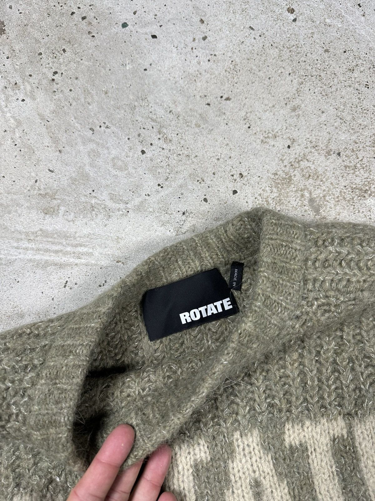 ROTATE Rotate Birger Christensen Knit Wool Big Logo Cropped Jumper Size M / US 6-8 / IT 42-44 - 6 Thumbnail