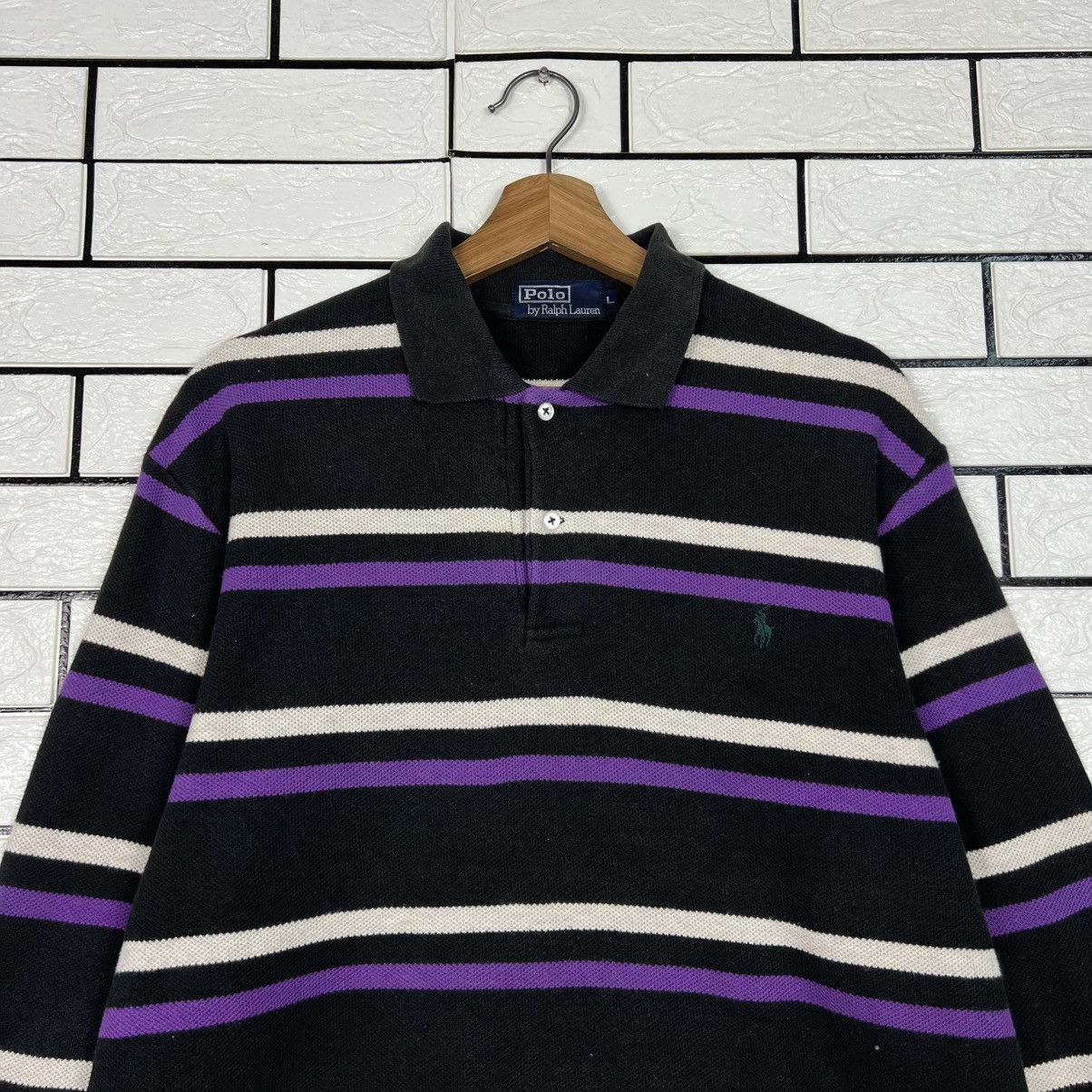 Polo Ralph Lauren 90's POLO RALPH LAUREN Striped Long Sleeve Polos #4100-C186 Size US L / EU 52-54 / 3 - 2 Thumbnail