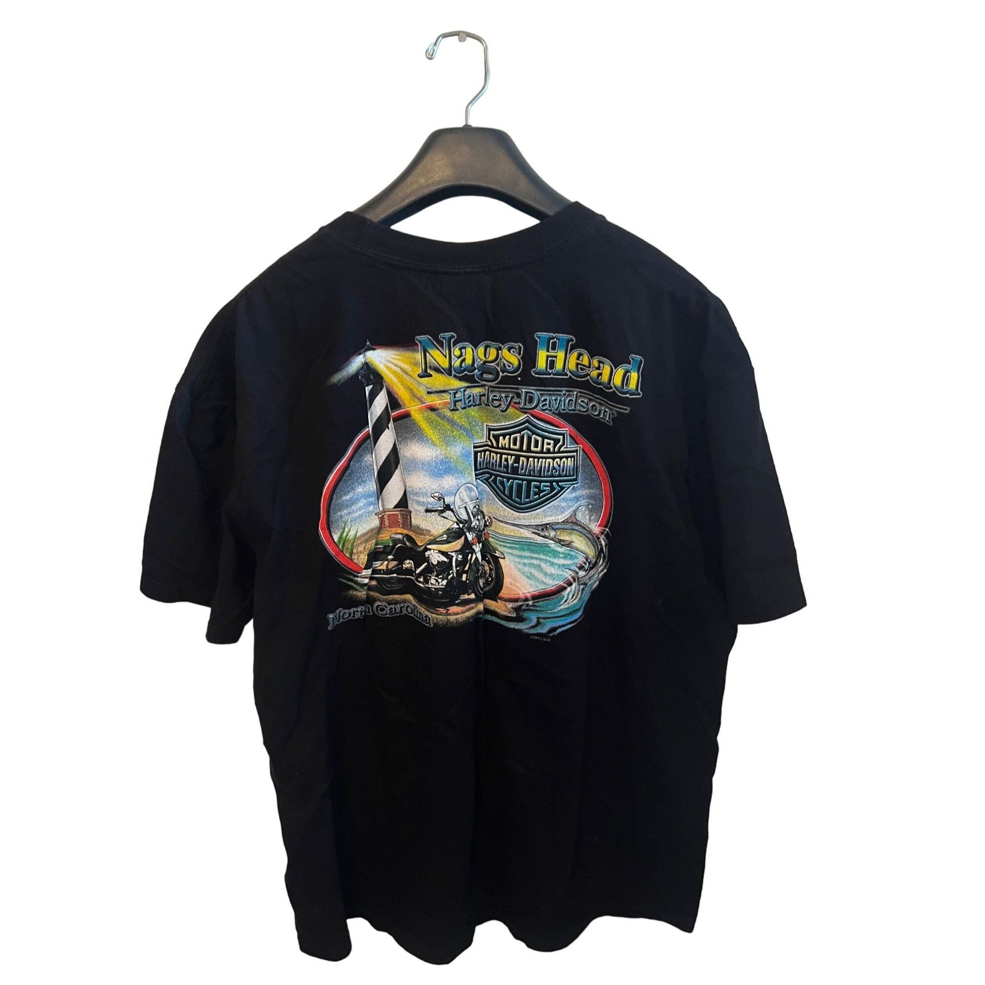 Harley Davidson Harley-Davidson Black Graphic T-Shirt Size 2XL Cotton Made I Size US XXL / EU 58 / 5 - 2 Thumbnail