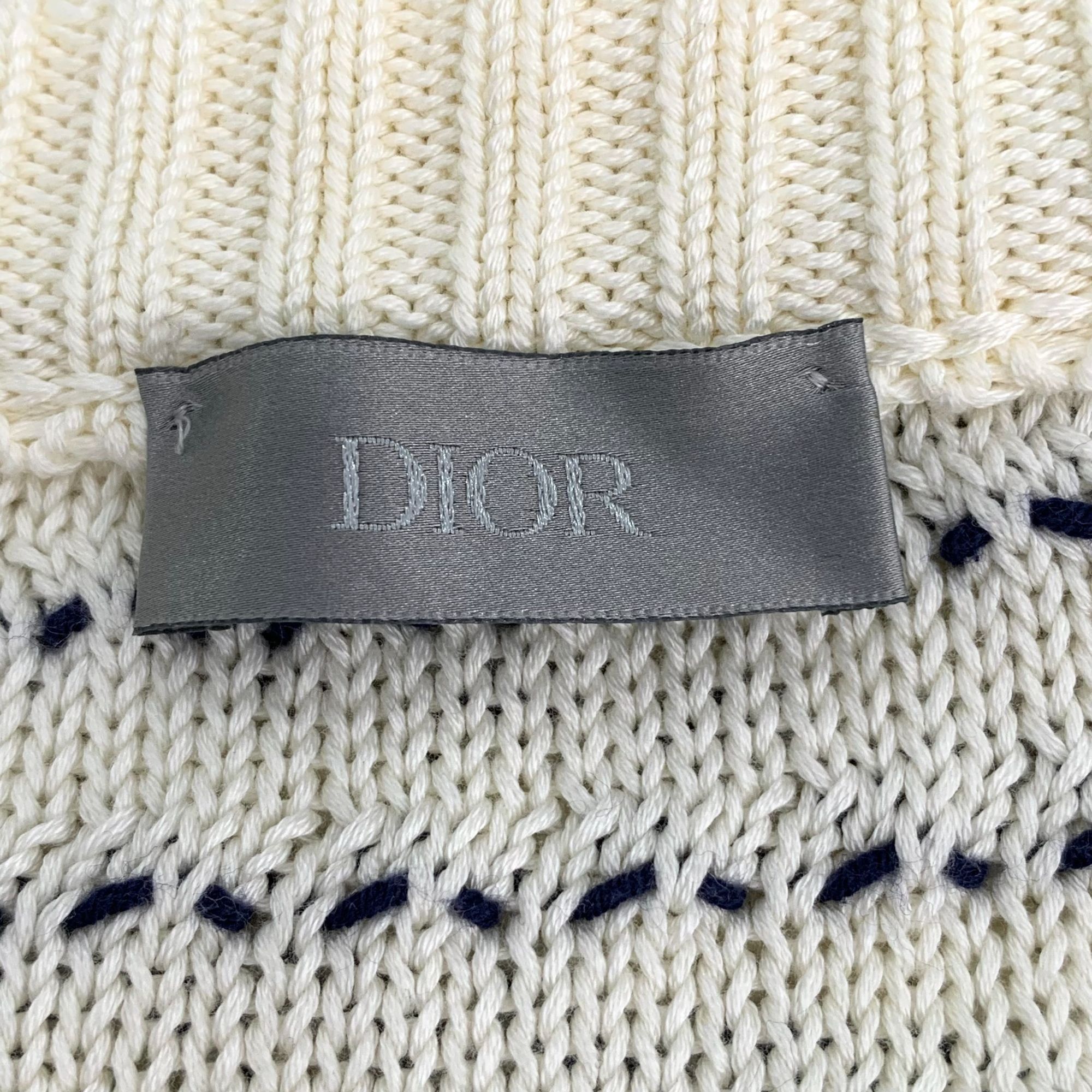 Dior Dior Multicolored Striped Cotton Round-Neck Long-Sleeved Kni Size L / US 10 / IT 46 - 4 Thumbnail