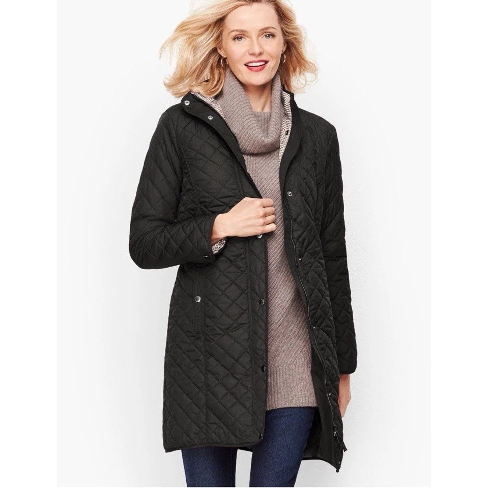 Other Talbots Quilted Coat Jacket Lightweight Preppy Office Casual Size L / US 10 / IT 46 - 1 Thumbnail