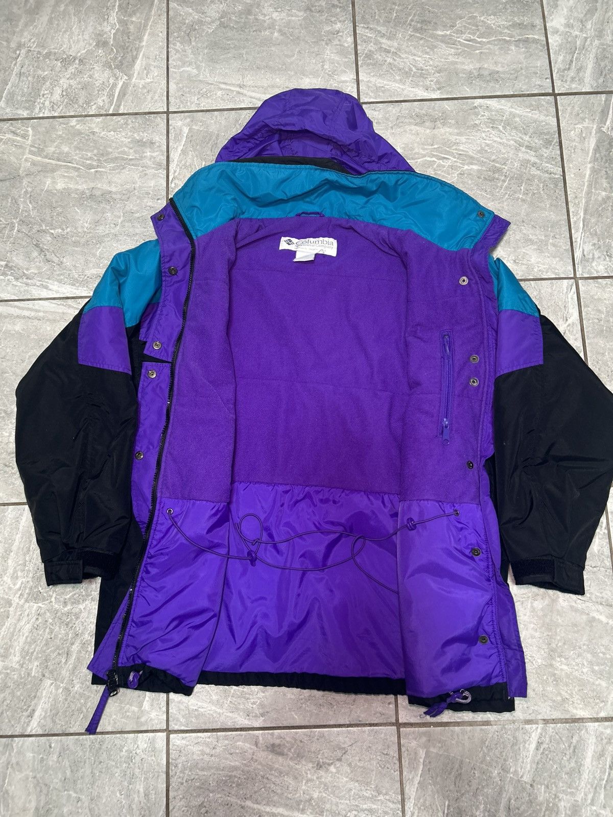 Columbia Vintage Columbia 90s Ski Jacket Women’s XL Purple Teal Black Size XL / US 12-14 / IT 48-50 - 3 Thumbnail