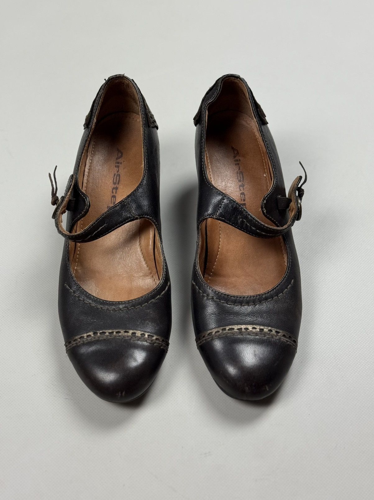 A.S.98 × Vintage Airstep Vintage Avant-Garde Ladies Leather Heeled Shoes Size US 8 / IT 38 - 11 Thumbnail