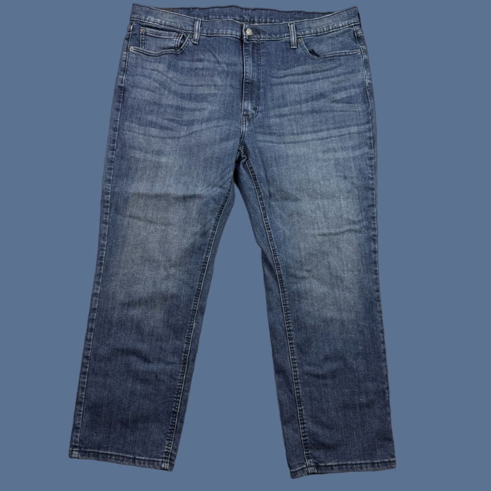 Levi's Levi's 541 Jeans Mens 42x32 Dark Wash Denim Athletic Taper Stretch Casual Jeans Mens Blue 90s Retro USA Jeans Size US 42 / EU 58 - 1 Thumbnail