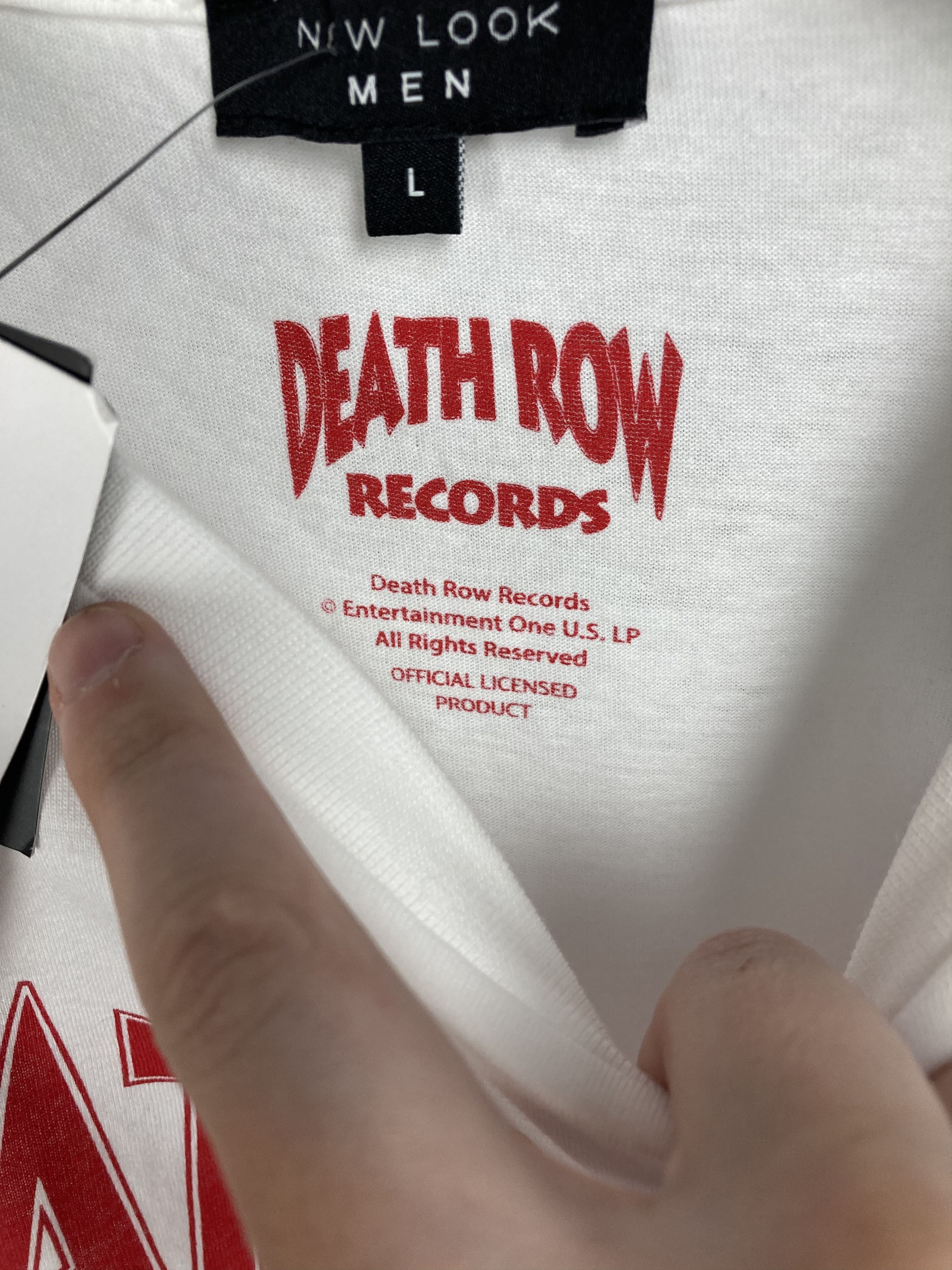 Death Row Records NWT Death Row Records White Crewneck Distressed Tshirt Size US L / EU 52-54 / 3 - 7 Thumbnail