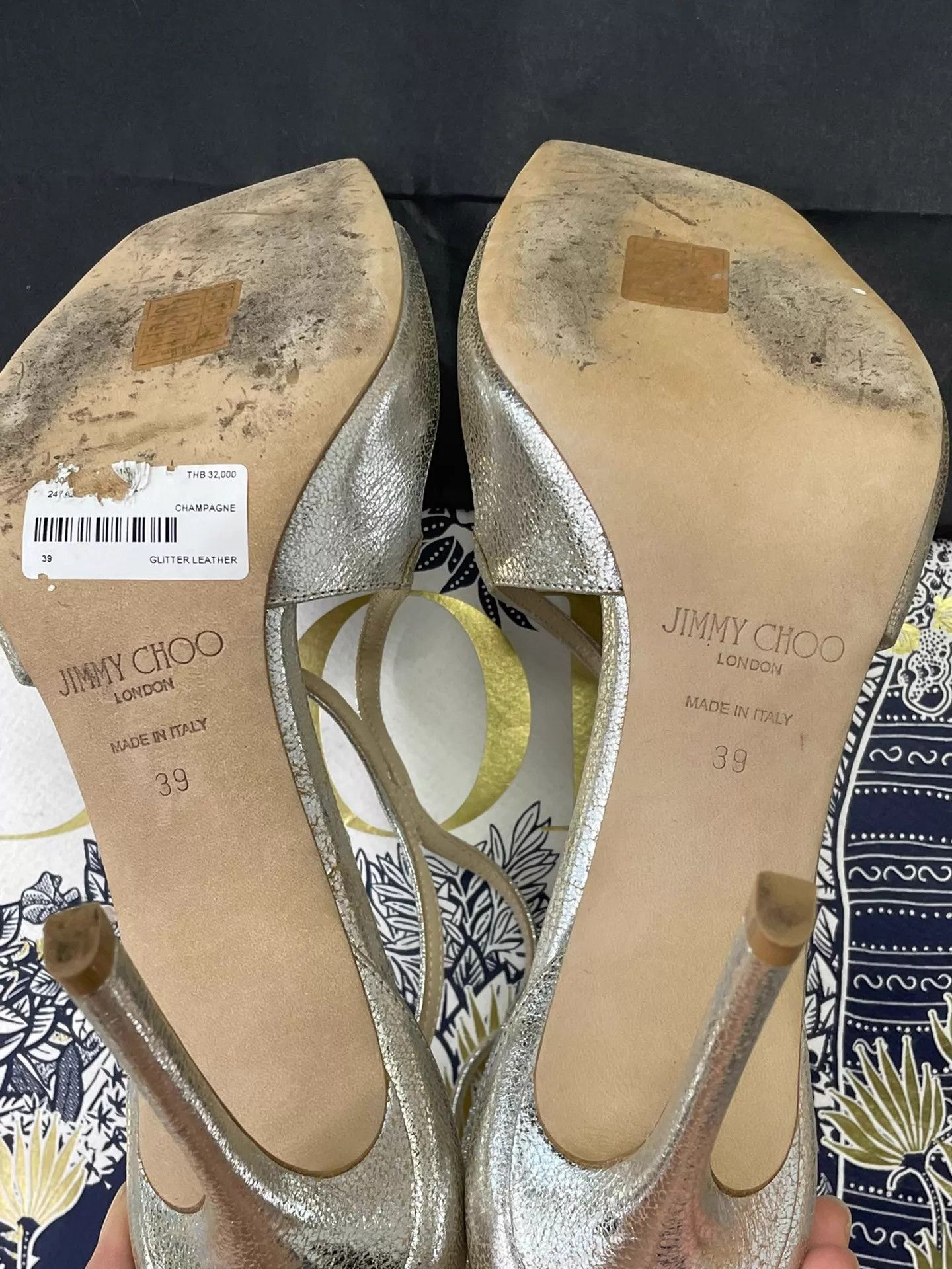 Jimmy Choo Jimmy Choo Silver High Heel Sandals Size 39 Size US 8.5 / IT 38.5 - 5 Thumbnail