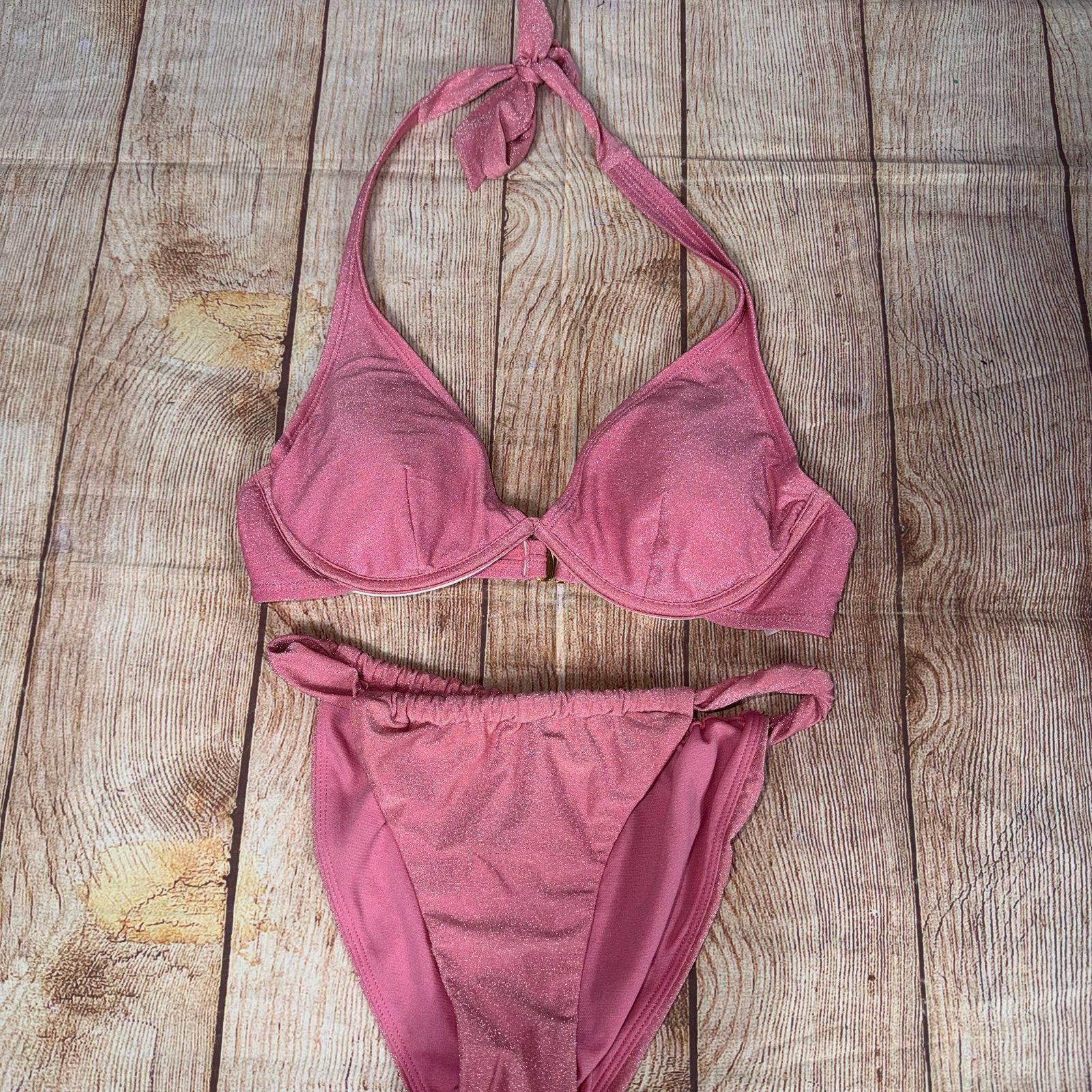Other No Boundaries Small (3-5) Pink Metallic Bikini Set Size ONE SIZE - 1 Thumbnail