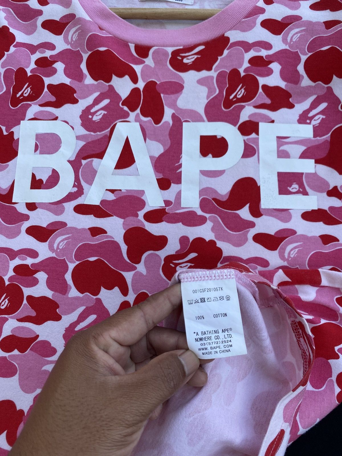 Bape Rare BAPE ABC camo pink ape head logo T-shirt A Bathing Ape Size US M / EU 48-50 / 2 - 16 Thumbnail