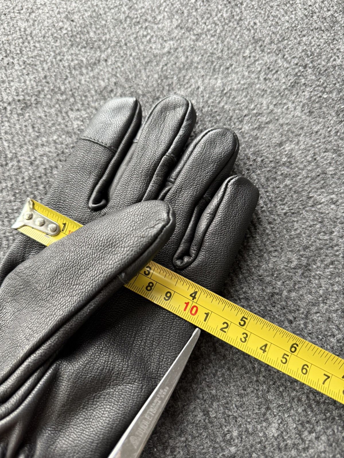 Japanese Brand Vintage Avant Garde Rock Punk Biker Leather Gloves Black 00s Size ONE SIZE - 14 Thumbnail