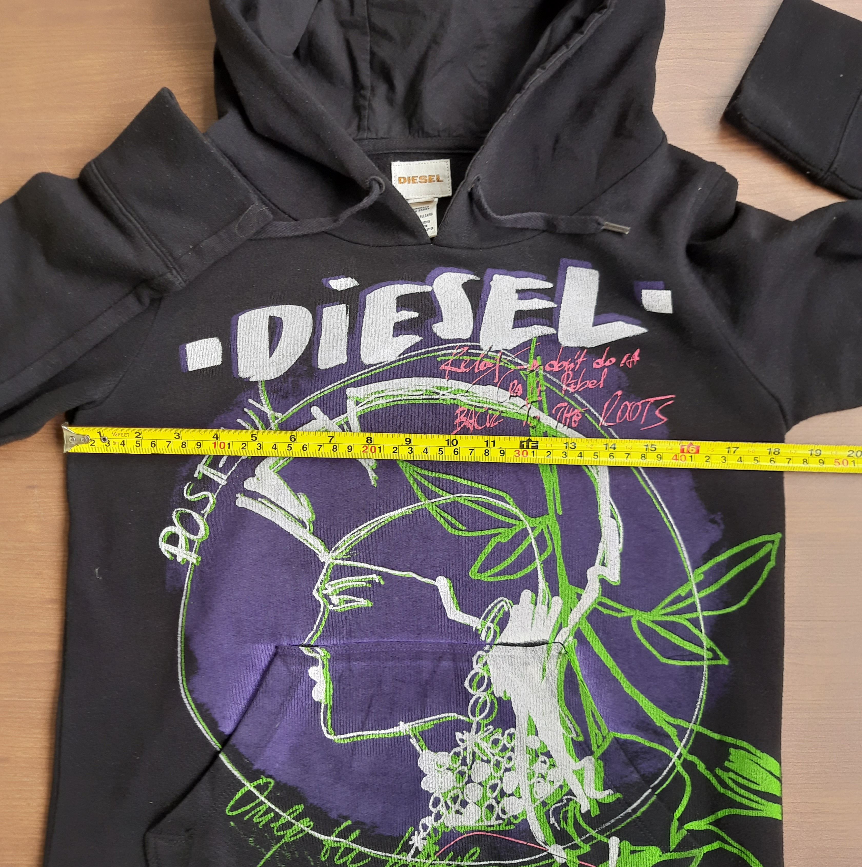 Diesel Y2K Diesel Power Punk Hoodies Size S / US 4 / IT 40 - 9 Thumbnail