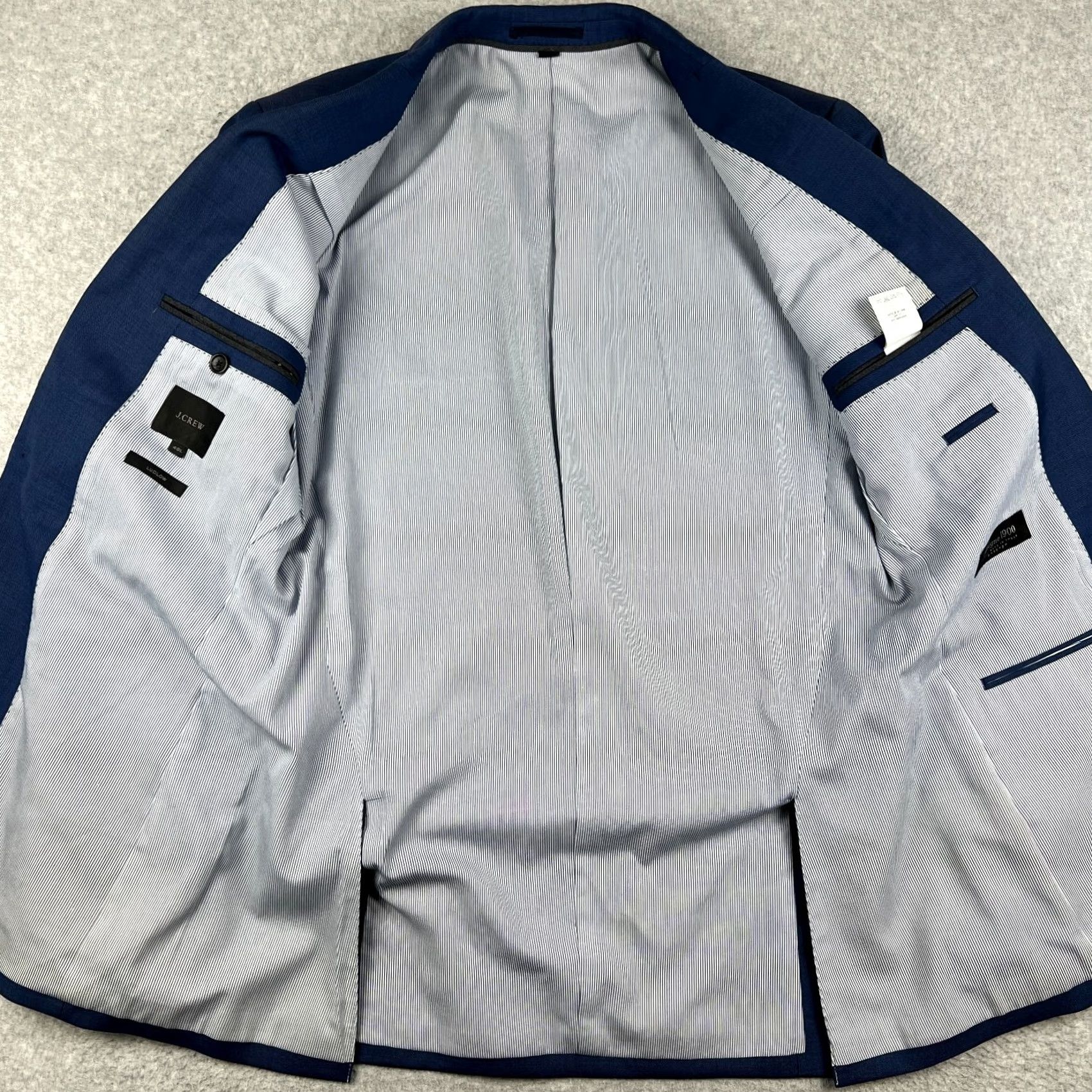 J.Crew J Crew Ludlow Wool Tollegno 1900 Stretch Blazer Sport Coat Jacket Blue 40L Mens Size 40R - 3 Thumbnail