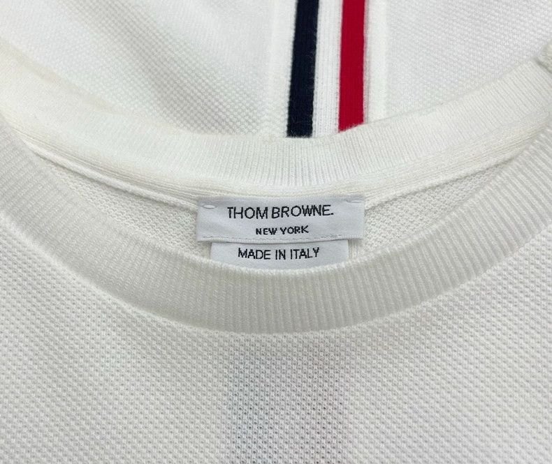 Thom Browne Thom Browne Three white stripes on short sleeves Size M / US 6-8 / IT 42-44 - 5 Thumbnail