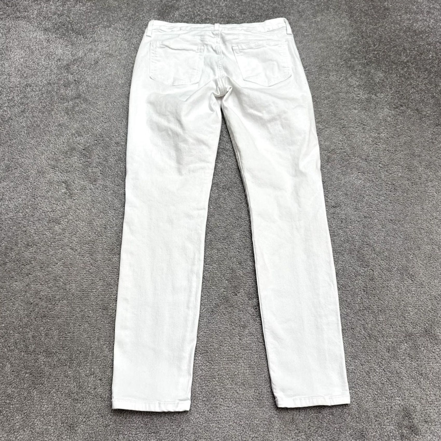 Denime JUST BLACK Jeans Womens 27 White Mid Rise Skinny Denim 28x28 Casual Stretch 5-Pocket City Streetwear Mens? Size 28" / US 6 / IT 42 - 2 Thumbnail