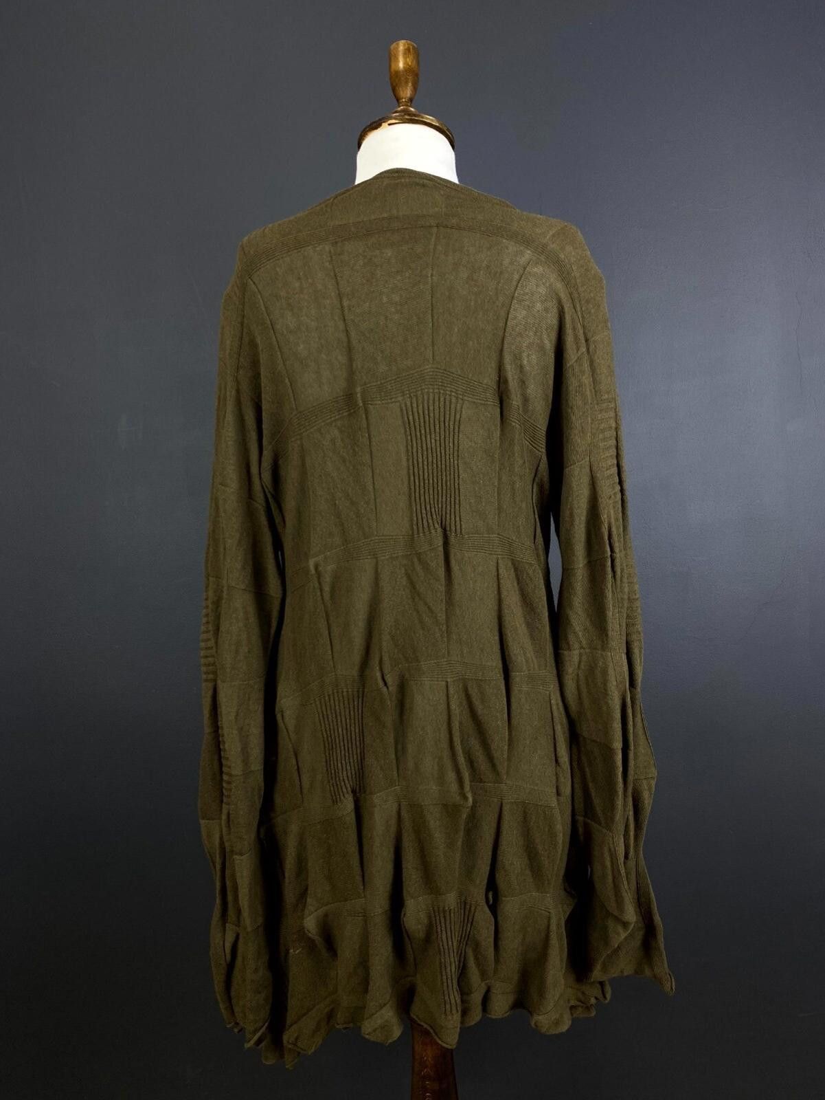 Oscar De La Renta OSKA Khaki Wool Knit Long Sleeve Lagenlook Dress Size 2 Size XS / US 0-2 / IT 36-38 - 7 Thumbnail
