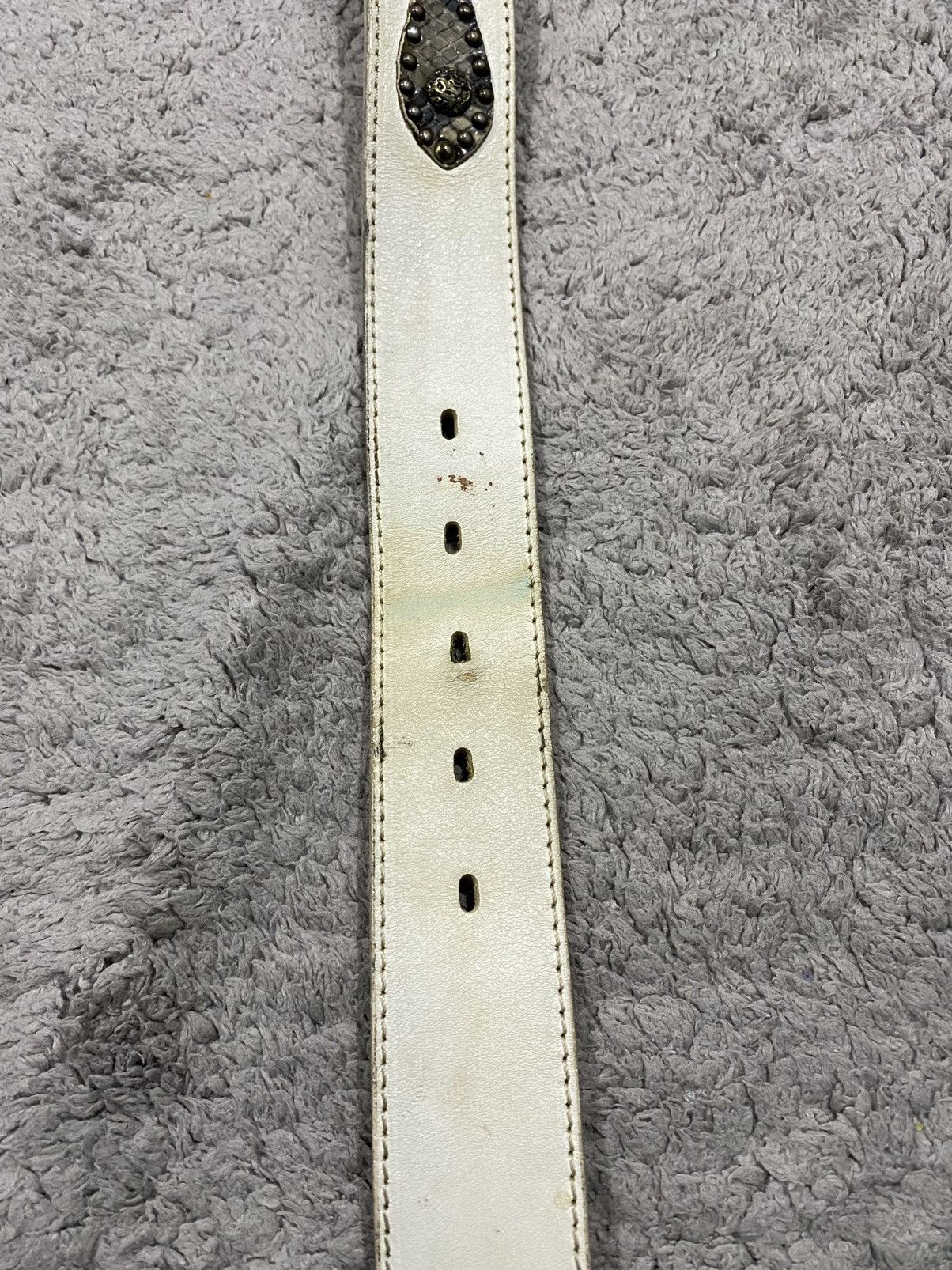Seditionaries NEED GONE ‼️Red Pepper Snakeskin Studded Belt Genuine Leather Size ONE SIZE - 7 Thumbnail