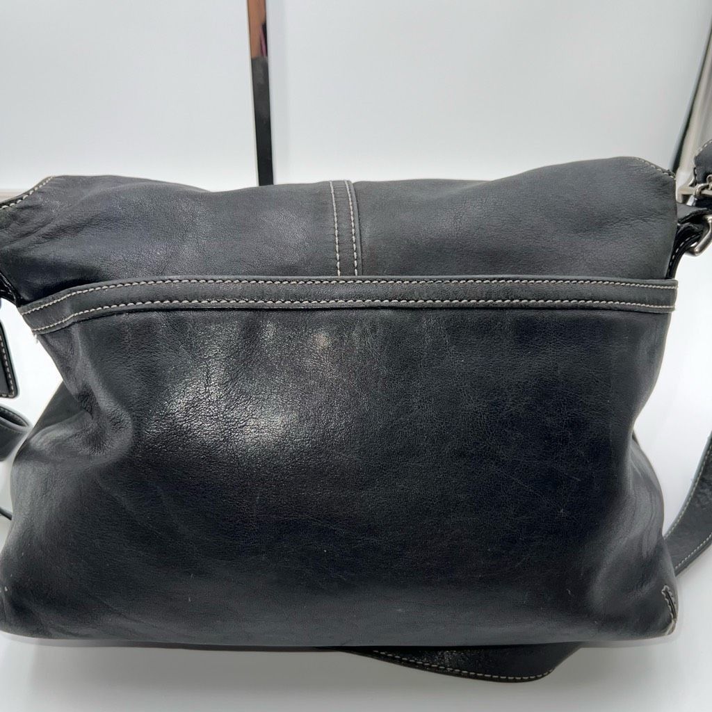 Coach Coach Vintage Hamptons Black Leather Bag Size ONE SIZE - 4 Thumbnail