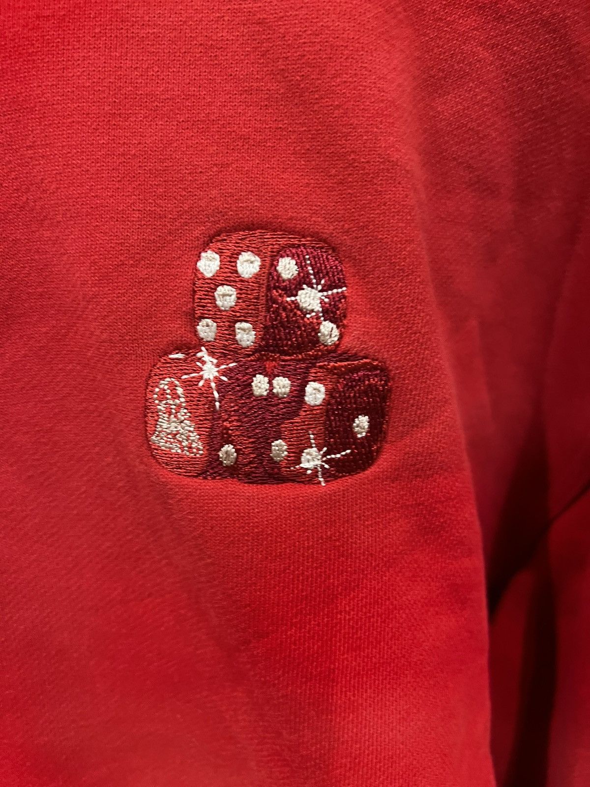 Derschutze DERSCHUTZE Dice Red and white embroidered hoodie Size US L / EU 52-54 / 3 - 2 Thumbnail