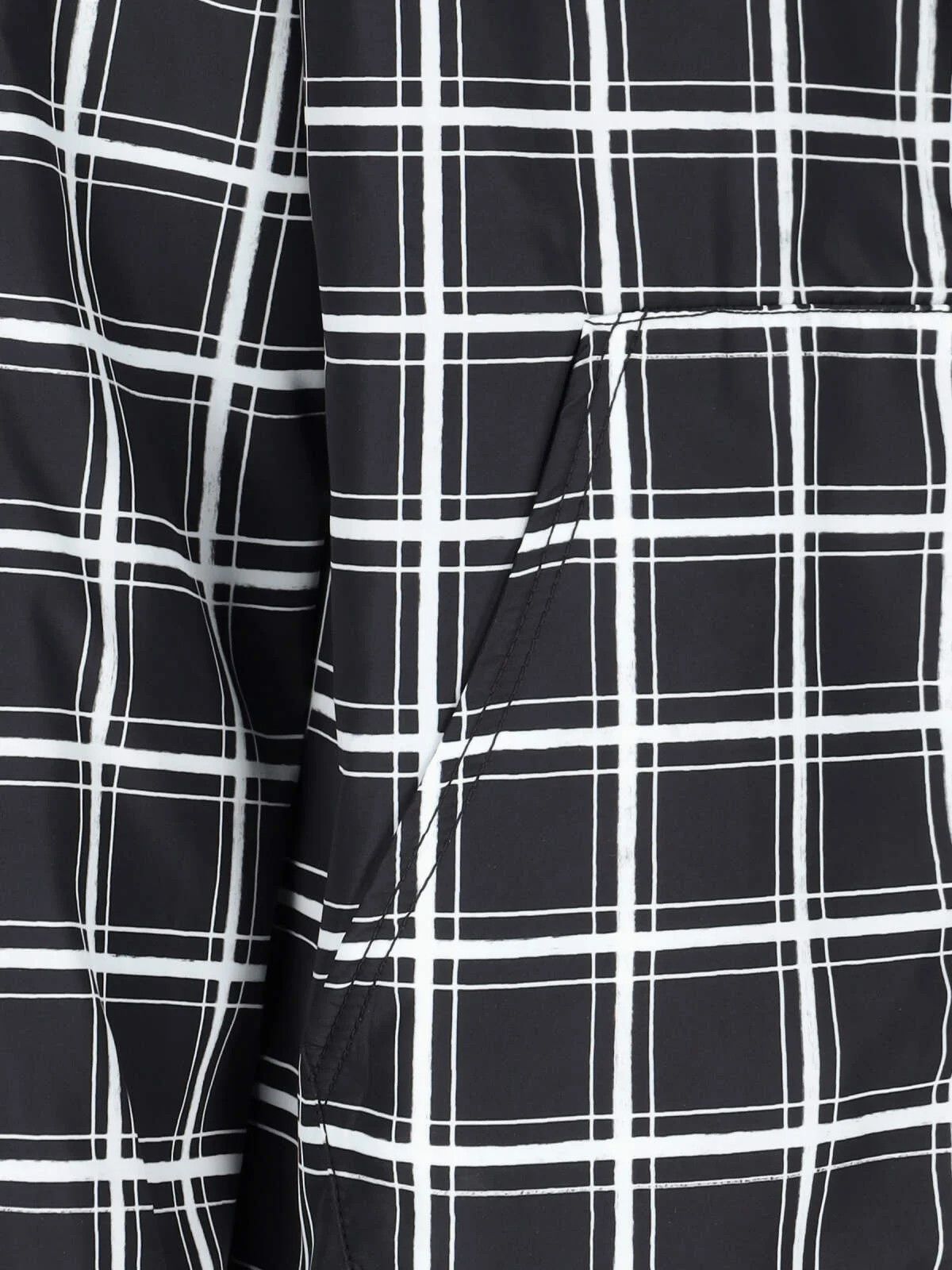 Marni o1w1db10824 Checked Hooded Jacket in Black White Size US S / EU 44-46 / 1 - 4 Thumbnail