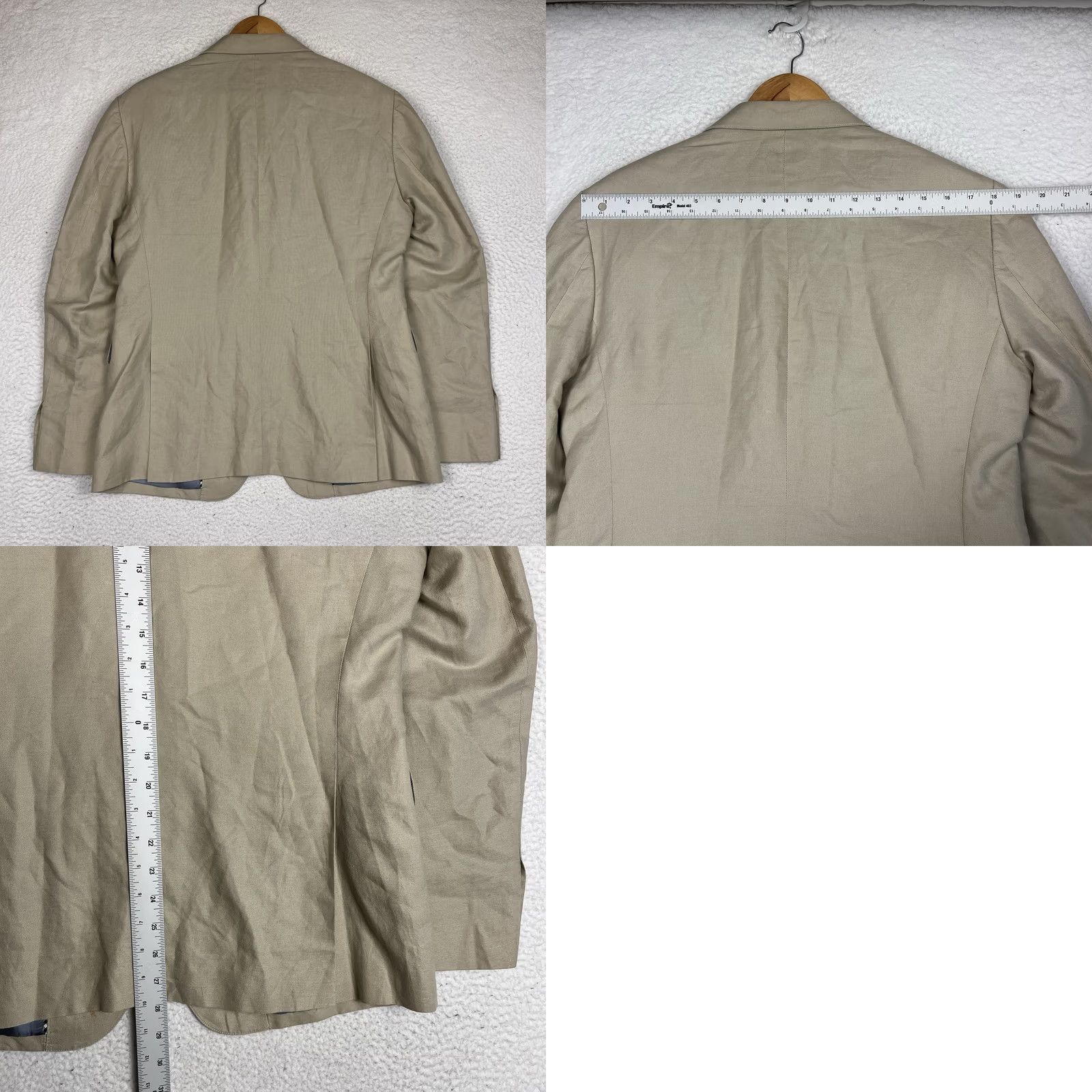 Bonobos Bonobos Blazer Jacket Mens 40S Cream Linen Cotton Baird McNutt Classic Size 40R - 8 Thumbnail