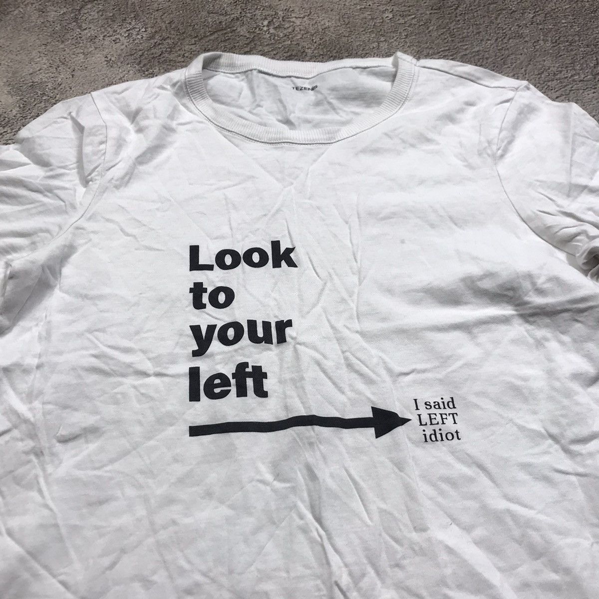 Vintage Vintage 90s Graphic Tee Left Funny Humor Indie Streetwear M Size US M / EU 48-50 / 2 - 3 Thumbnail