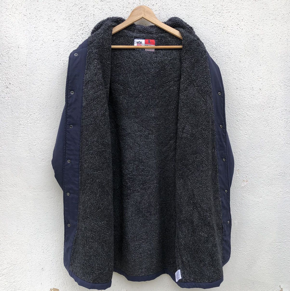 NFL Vintage Dallas COWBOYS NFL Sport Lined Fleece Long Jacket Size US L / EU 52-54 / 3 - 9 Thumbnail