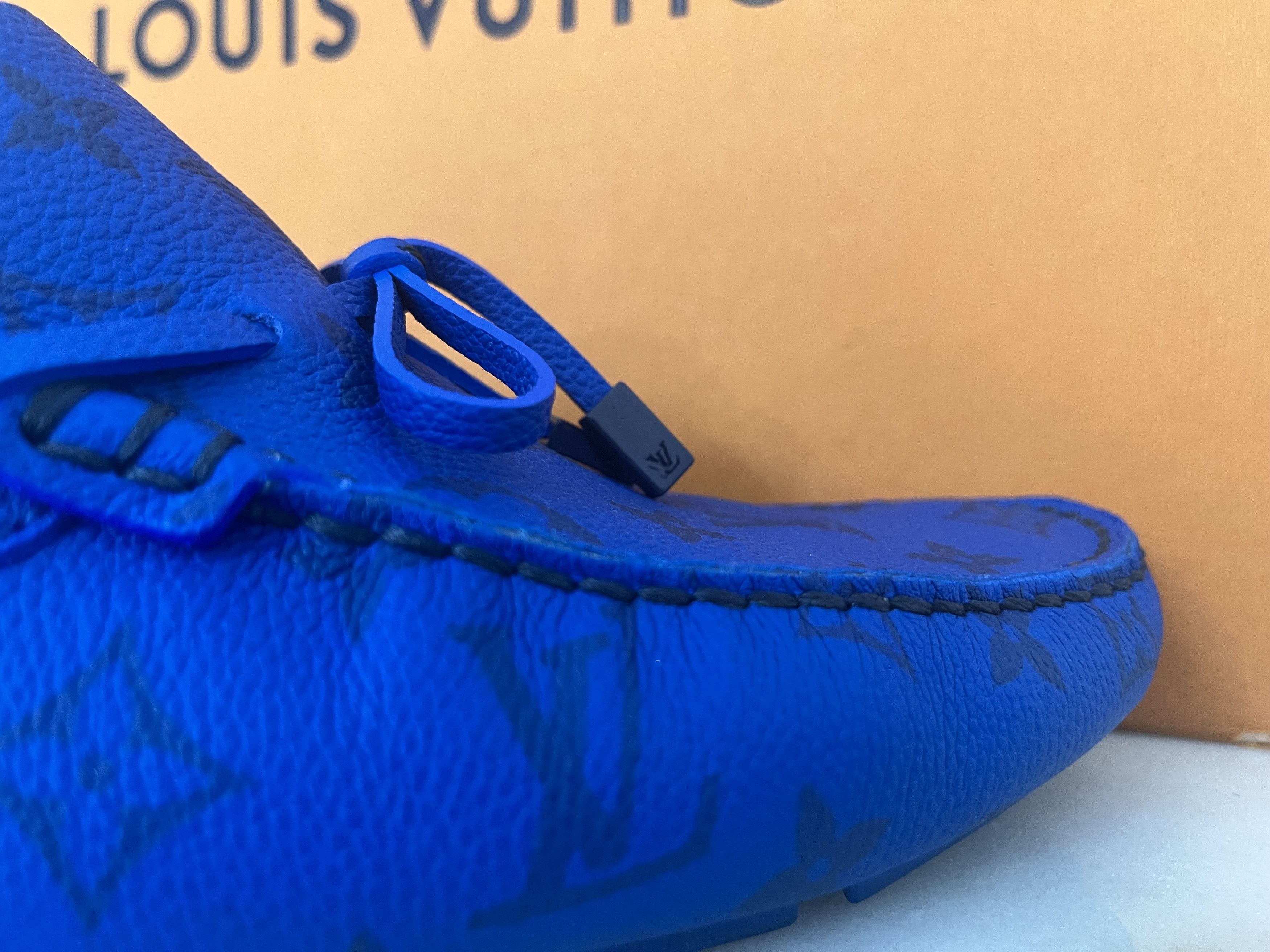 Louis Vuitton Louis Vouitton Driver Mocassins (Azul Blue) Size US 8 / EU 41 - 6 Thumbnail