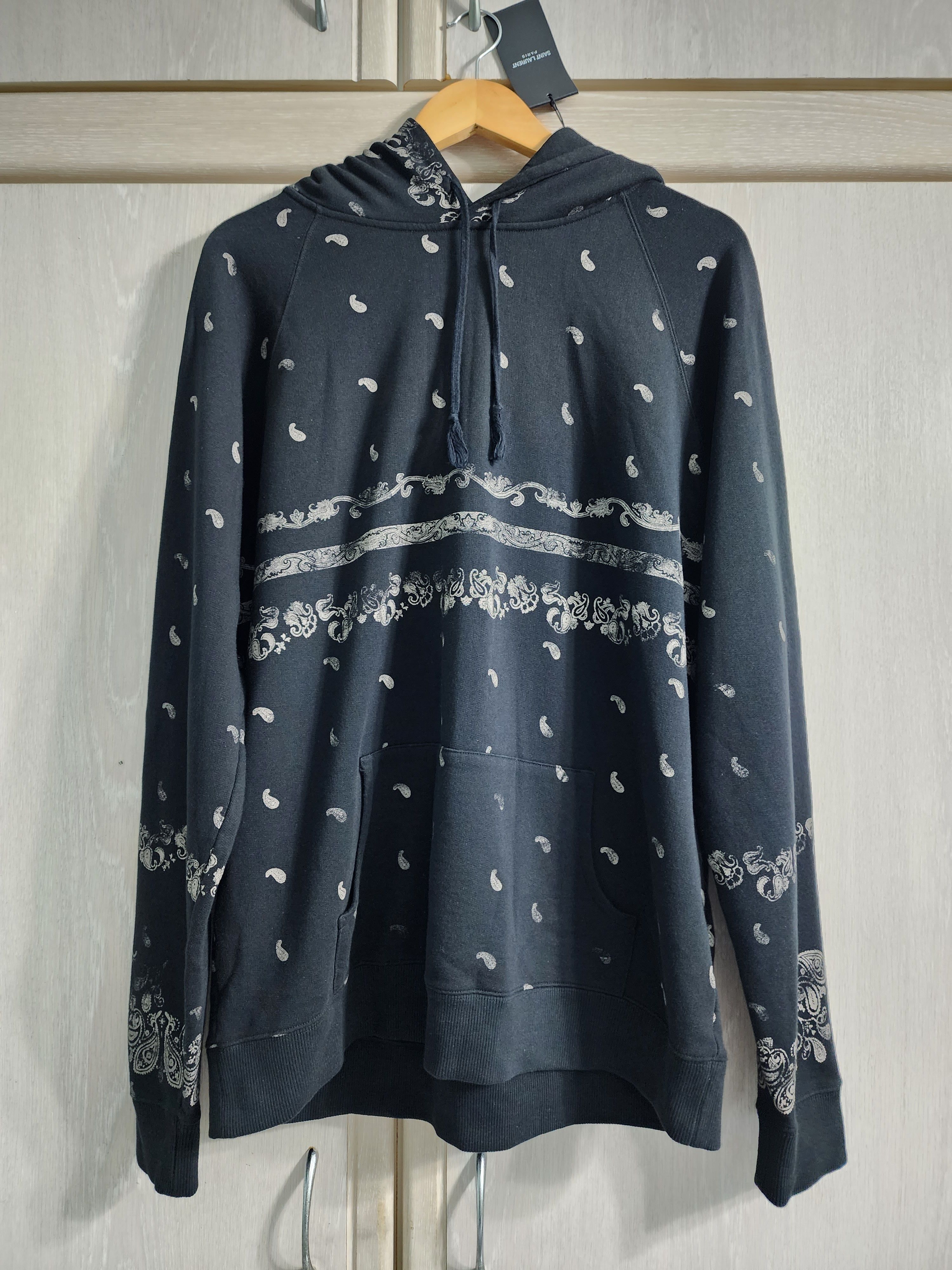 Saint Laurent Paris Paisley Hoodie Size US XXL / EU 58 / 5 - 1 Thumbnail