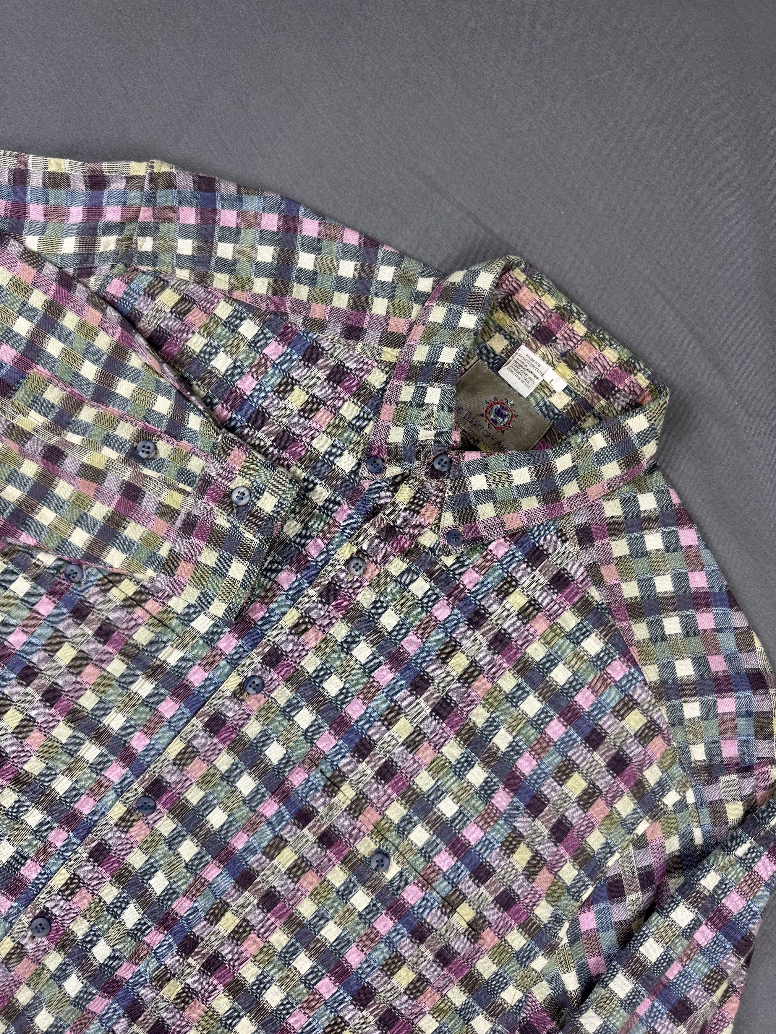 The Territory Ahead The Territory Ahead Shirt Pastel Patchwork Geometric Button Size US L / EU 52-54 / 3 - 1 Thumbnail