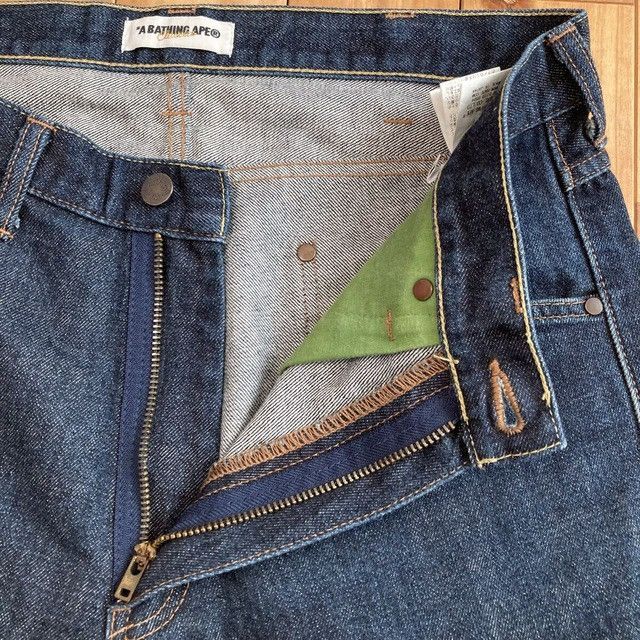 Bape Fire BAPE STA Denim Shorts a bathing ape Flame NIGO ★size M Size US 32 / EU 48 - 5 Thumbnail