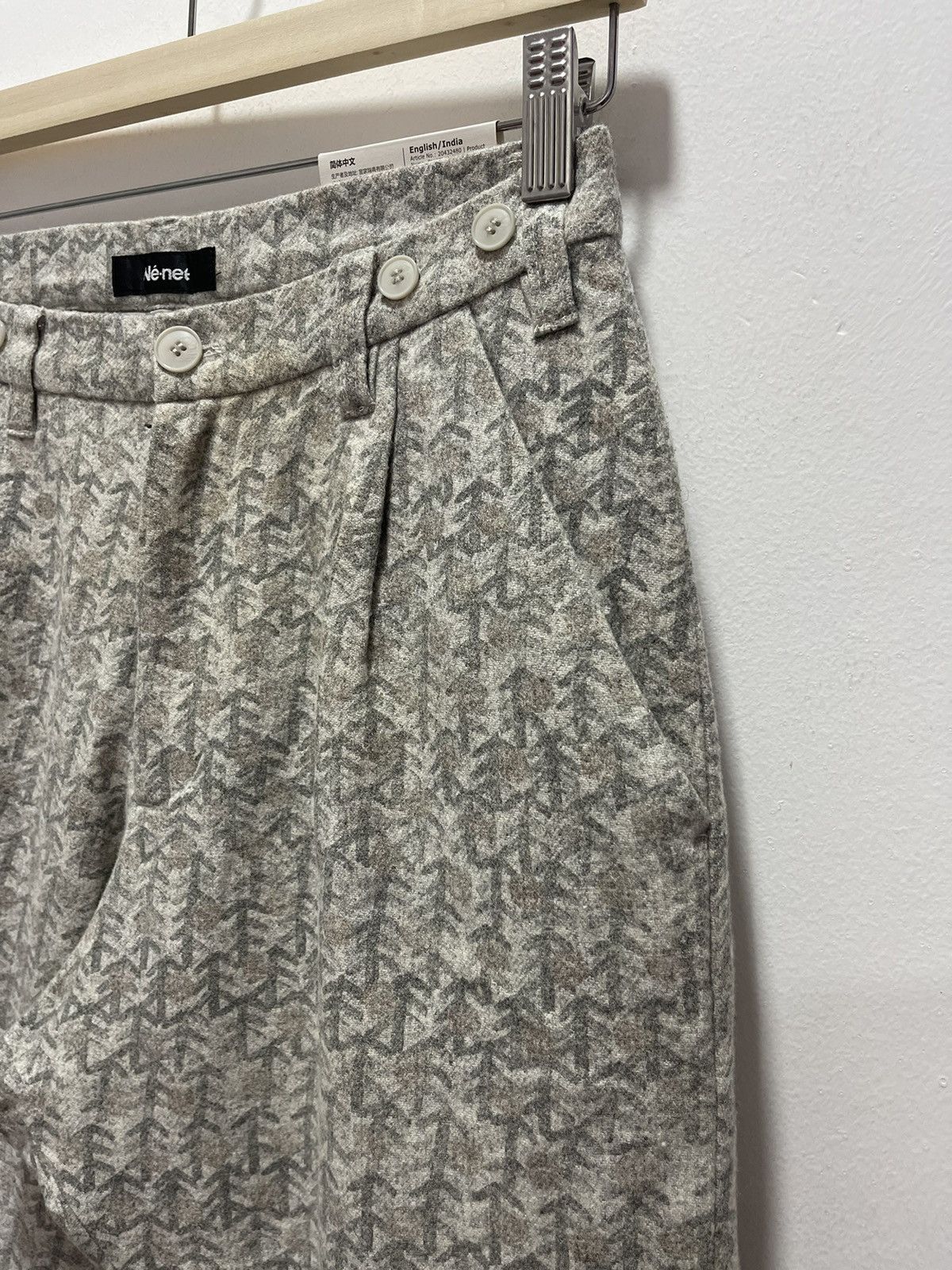 Designer × Issey Miyake × Ne-Net DESIGNER NE-NET CROPPED WOOL PANT Size 28" / US 6 / IT 42 - 2 Thumbnail