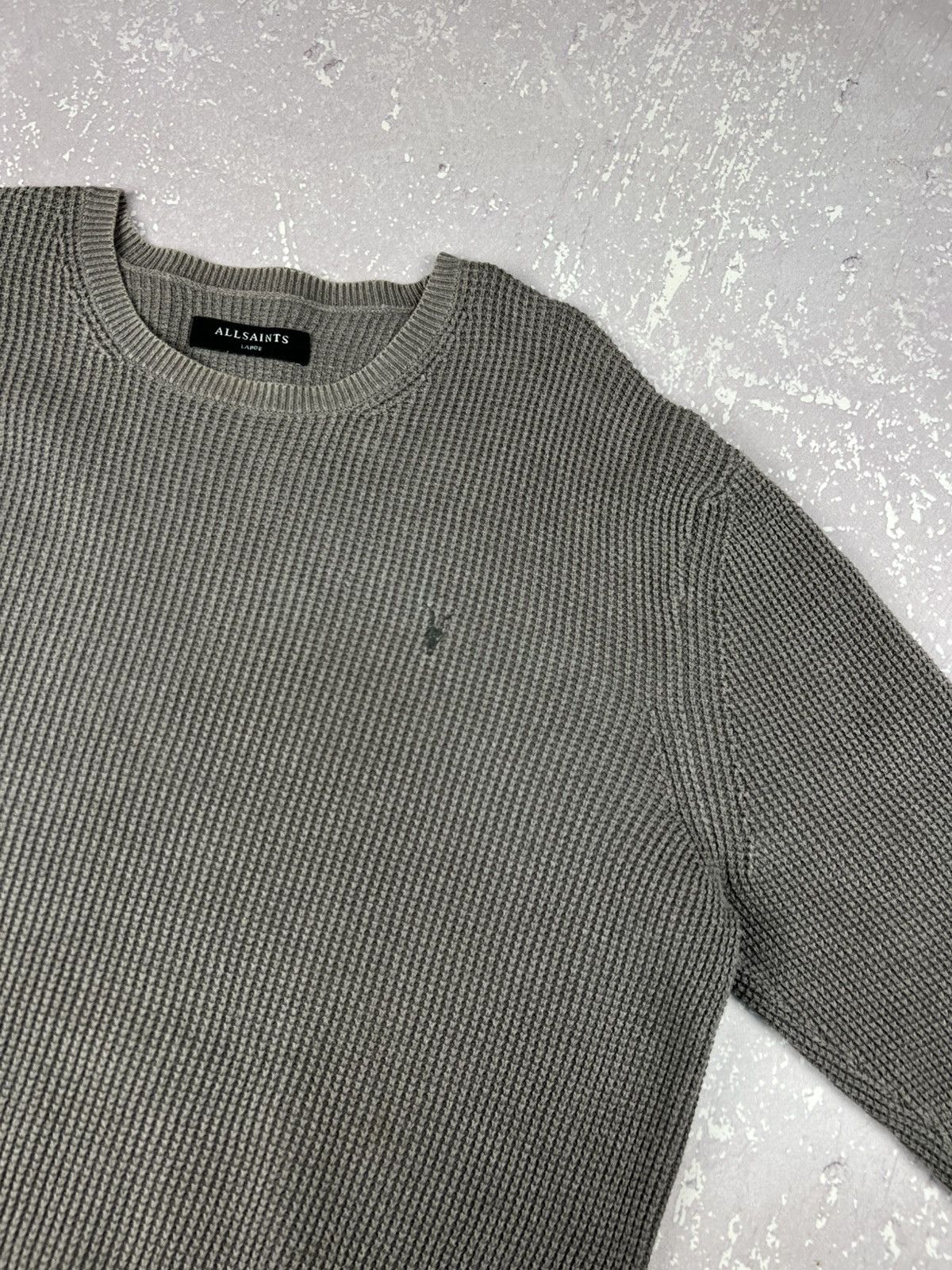 Allsaints Allsaints Trias Crew Heavy Knit Cotton Sweater Size US L / EU 52-54 / 3 - 3 Thumbnail
