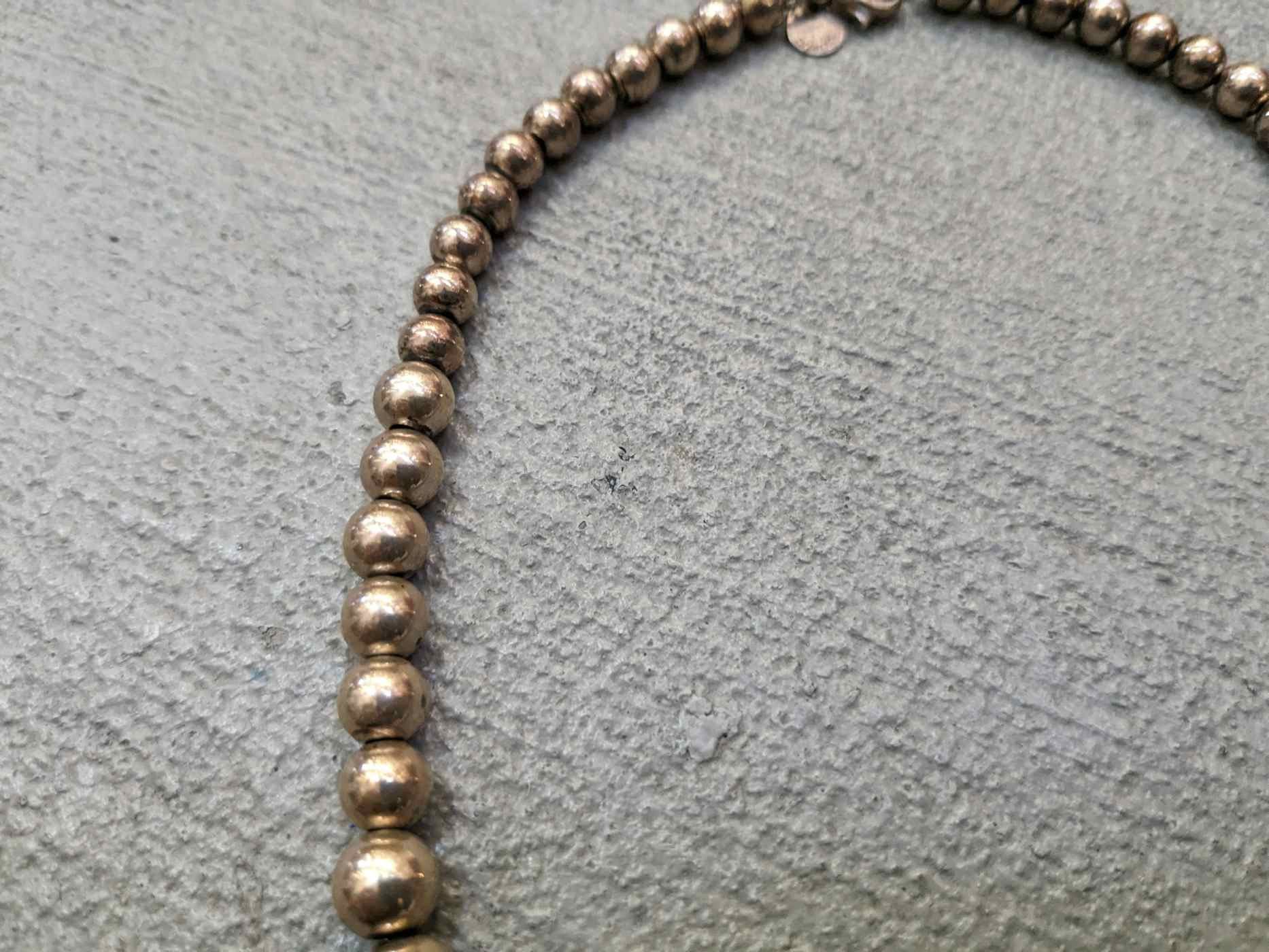 Tiffany & Co. Tiffany & Co Oval Sterling Silver Graduated Bead Necklace Size ONE SIZE - 3 Thumbnail