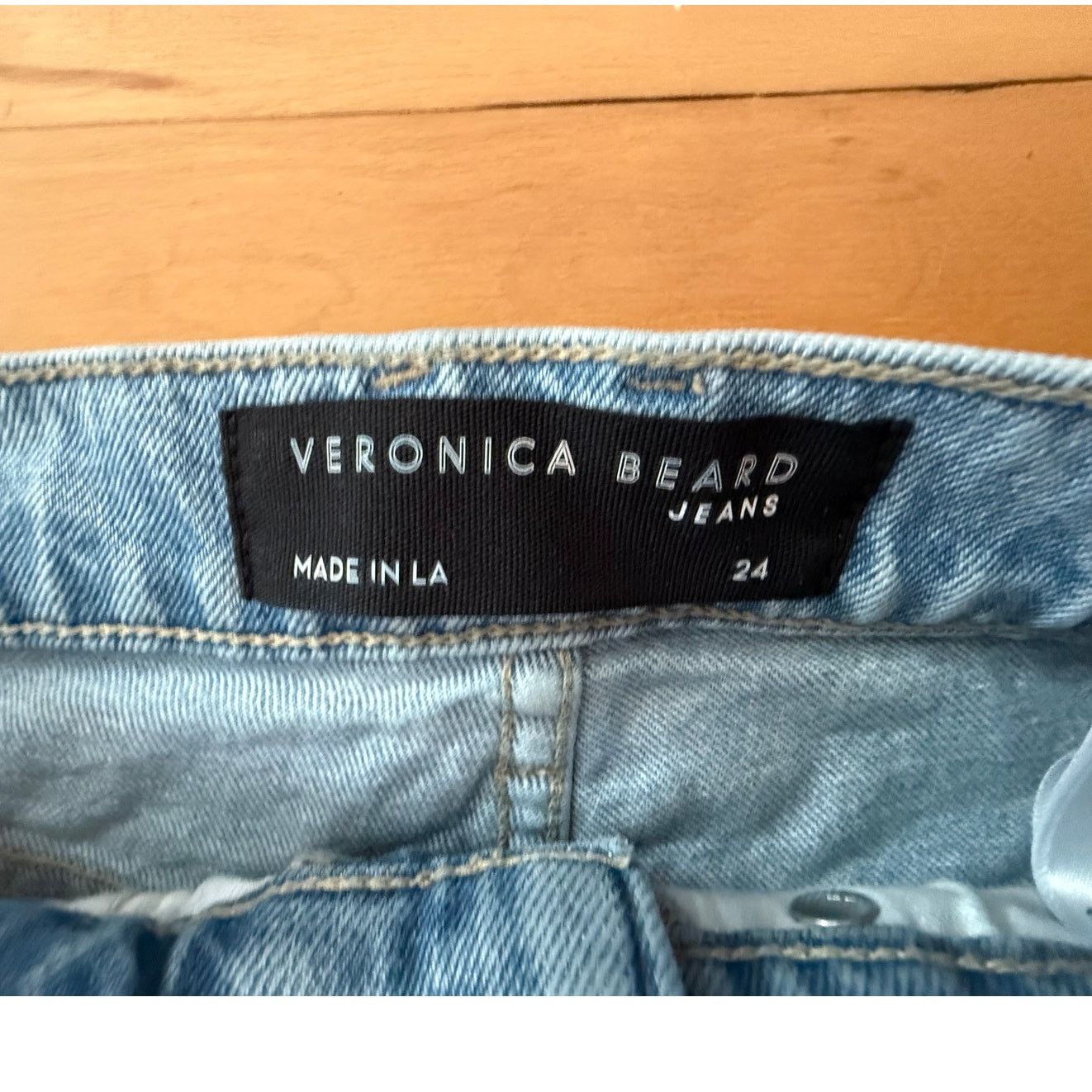 Veronica Beard Veronica Beard 80s Style High Rise Straight Leg Jeans 24 Size 24" / US 00 / IT 34 - 2 Thumbnail