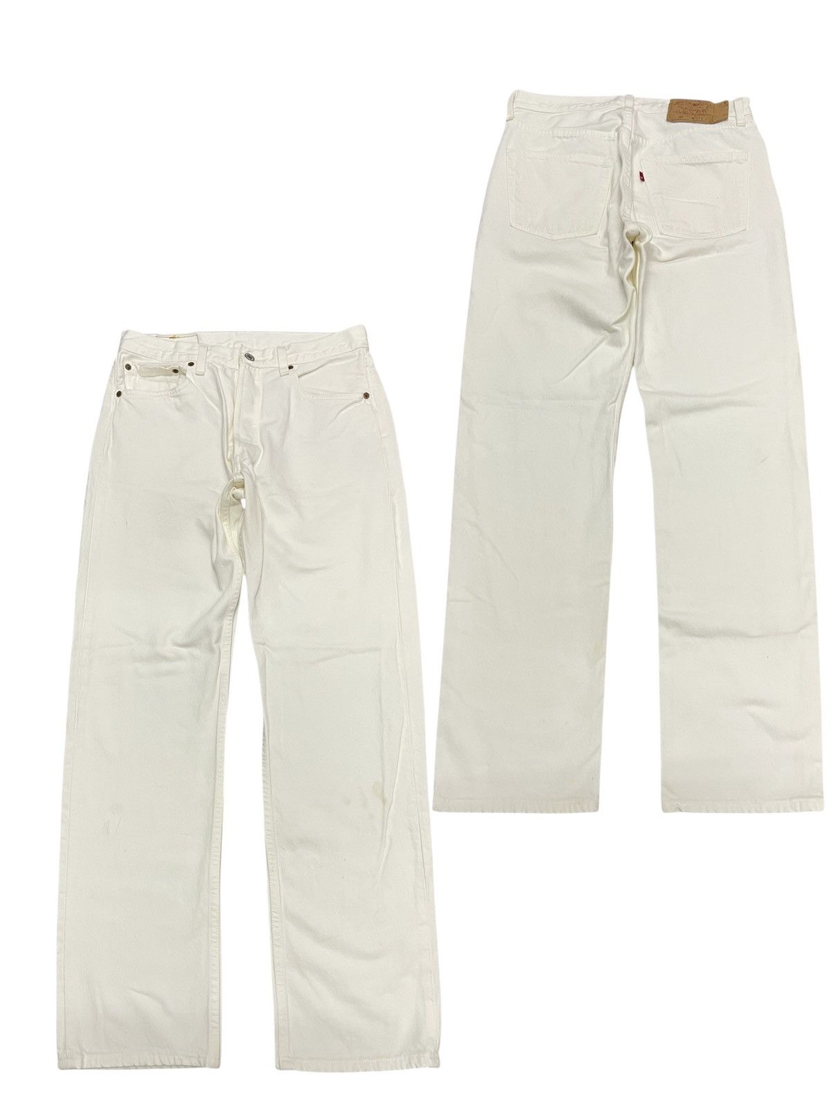 Levi's 90s LEVIS 302 WHITE DENIM JEANS RARE Size US 29 - 1 Thumbnail