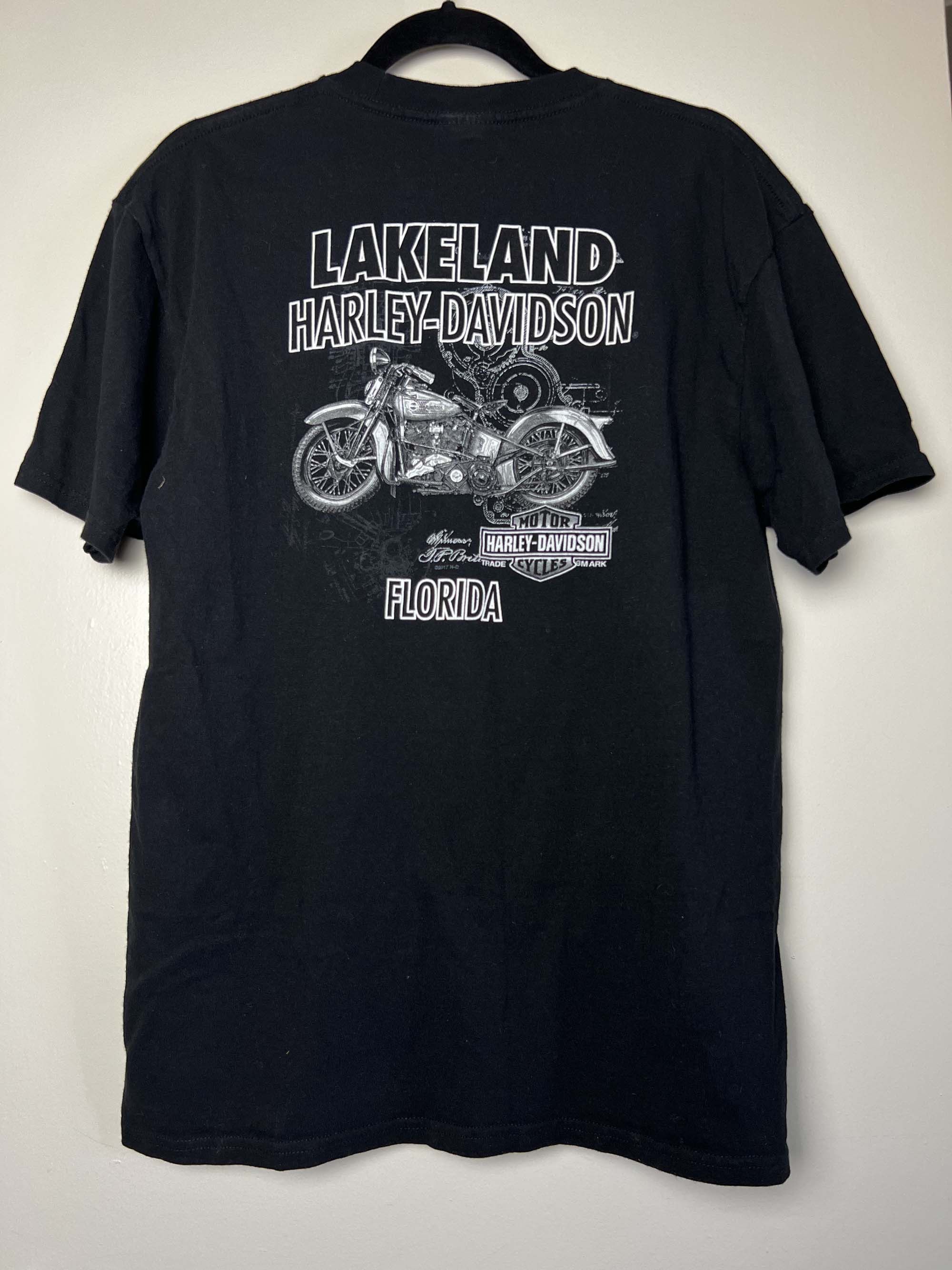 Harley Davidson Harley Davidson " The Lone Wolf" Black Double Sided T-Shirt Size US L / EU 52-54 / 3 - 5 Thumbnail