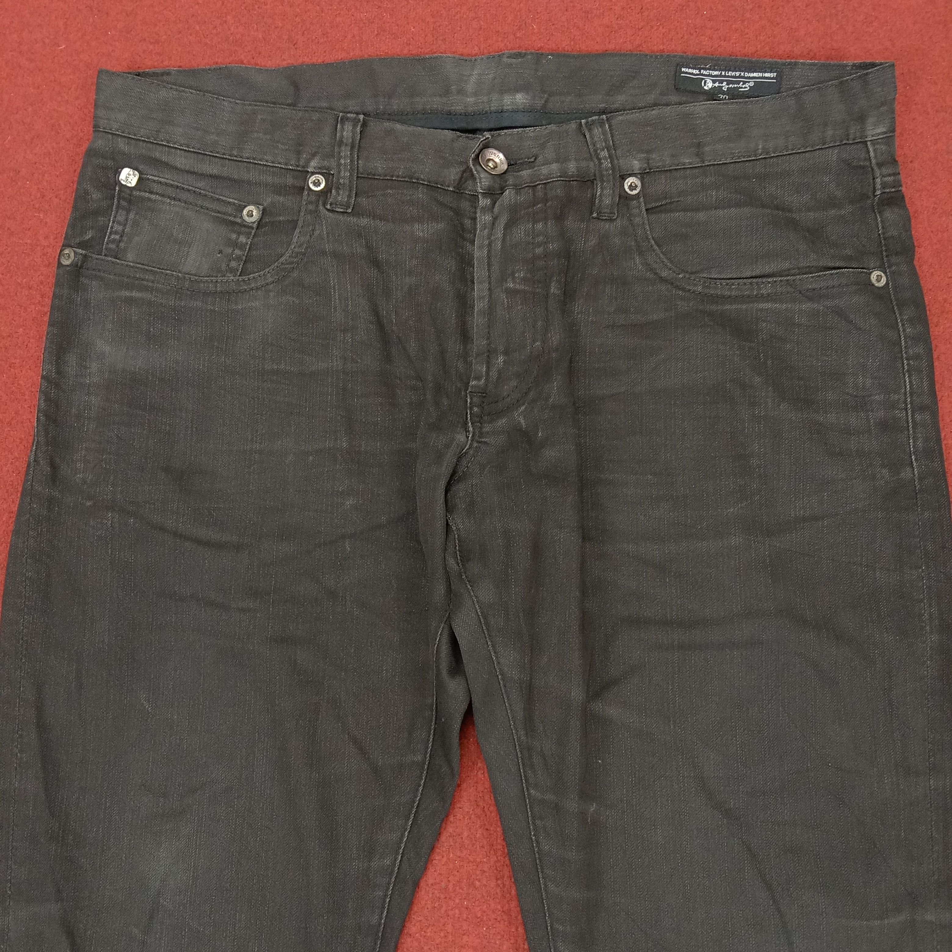 Andy Warhol × Levi's × Vintage Andy Warhol X Levis Jeans Skull Design Rock Punk Style Size US 35 - 5 Thumbnail