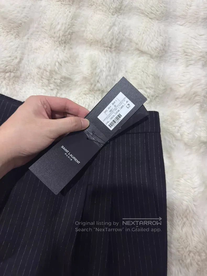 Saint Laurent Paris Saint Laurent Paris Double Pleated Striped Dress Pants i Size US 32 / EU 48 - 4 Thumbnail