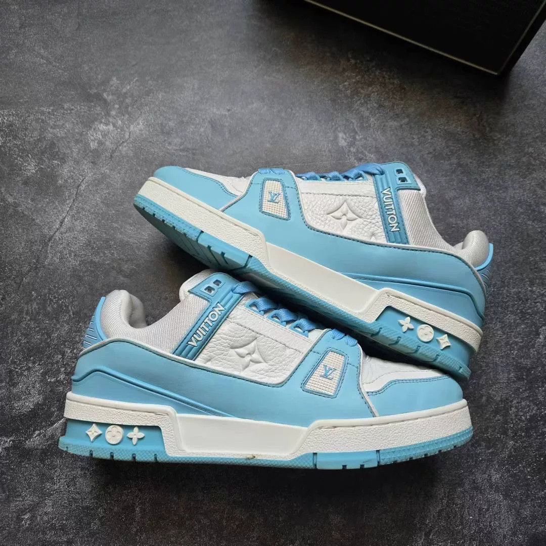 Louis Vuitton Louis Vuitton Training Blue Lowtop Sneakers 38 Women Size US 7.5 / IT 37.5 - 1 Thumbnail