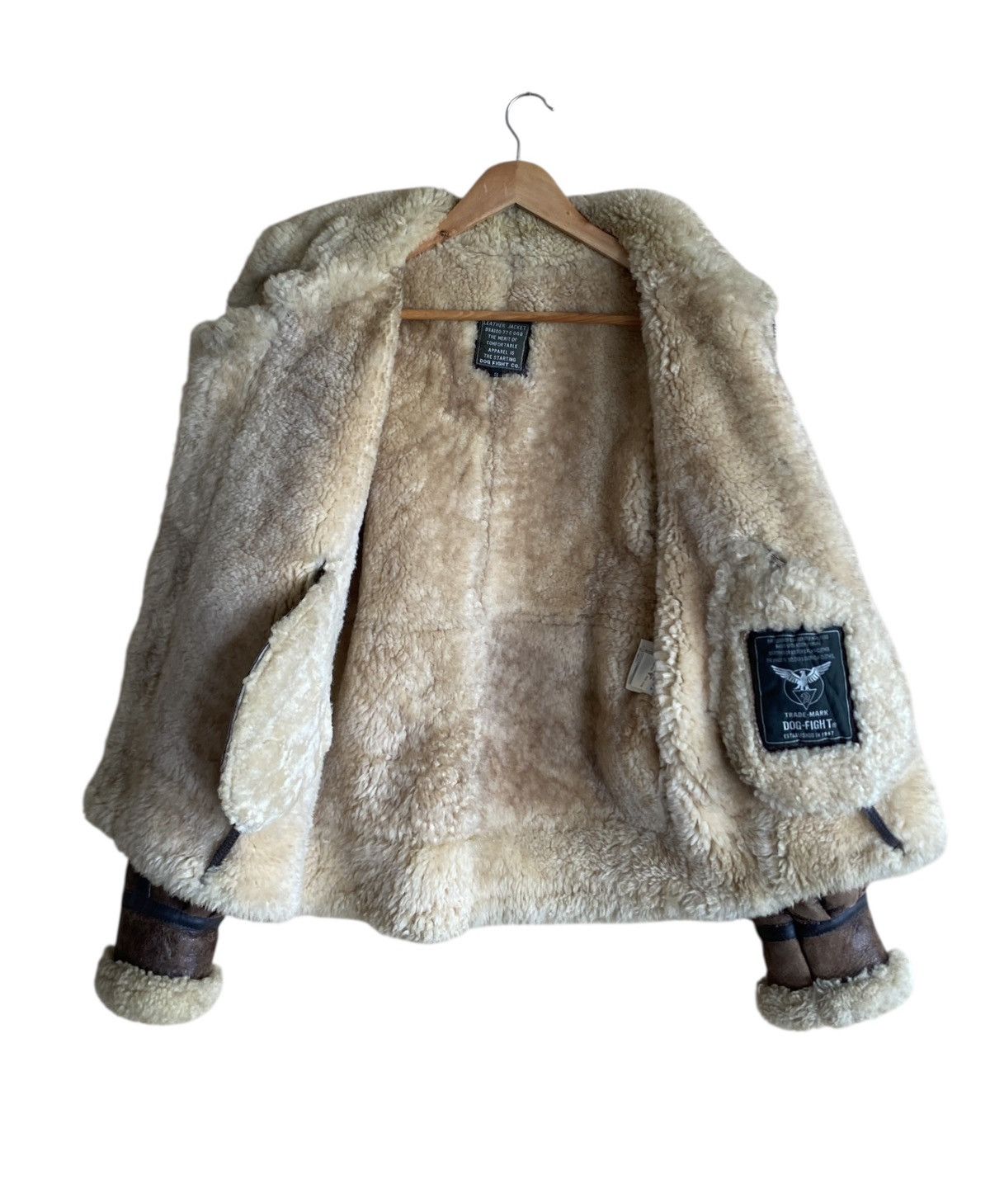 Vintage Dog Fight B-3 Sheepskin Leather Flight Jacket 1990s